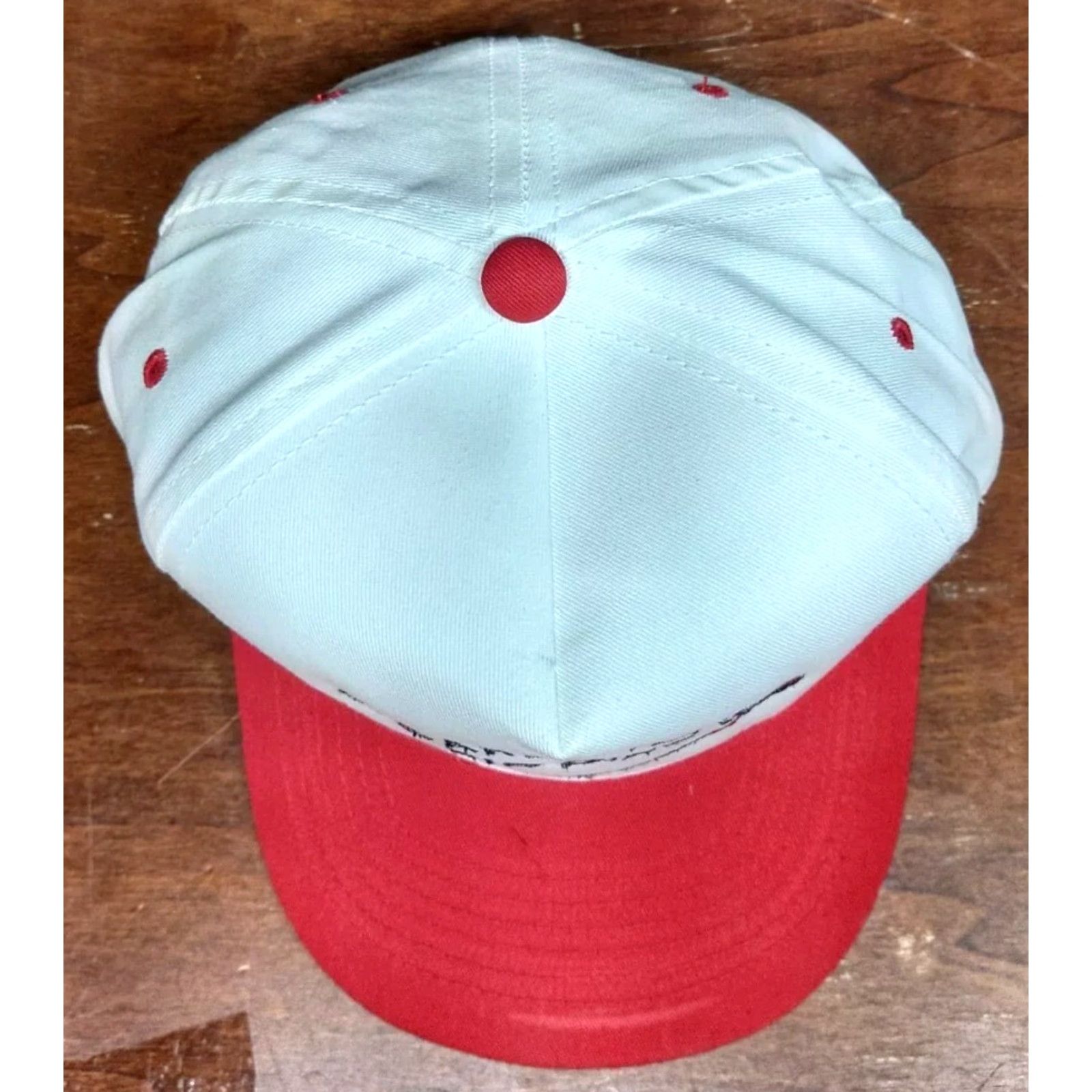 Vintage VINTAGE 80s Carolina's Rigging White Red Snapback Hat Men One Size White Cotton Foam Canvas Adjustable Trucker Hat Fishing Theme 80s Mens Size ONE SIZE - 4 Thumbnail