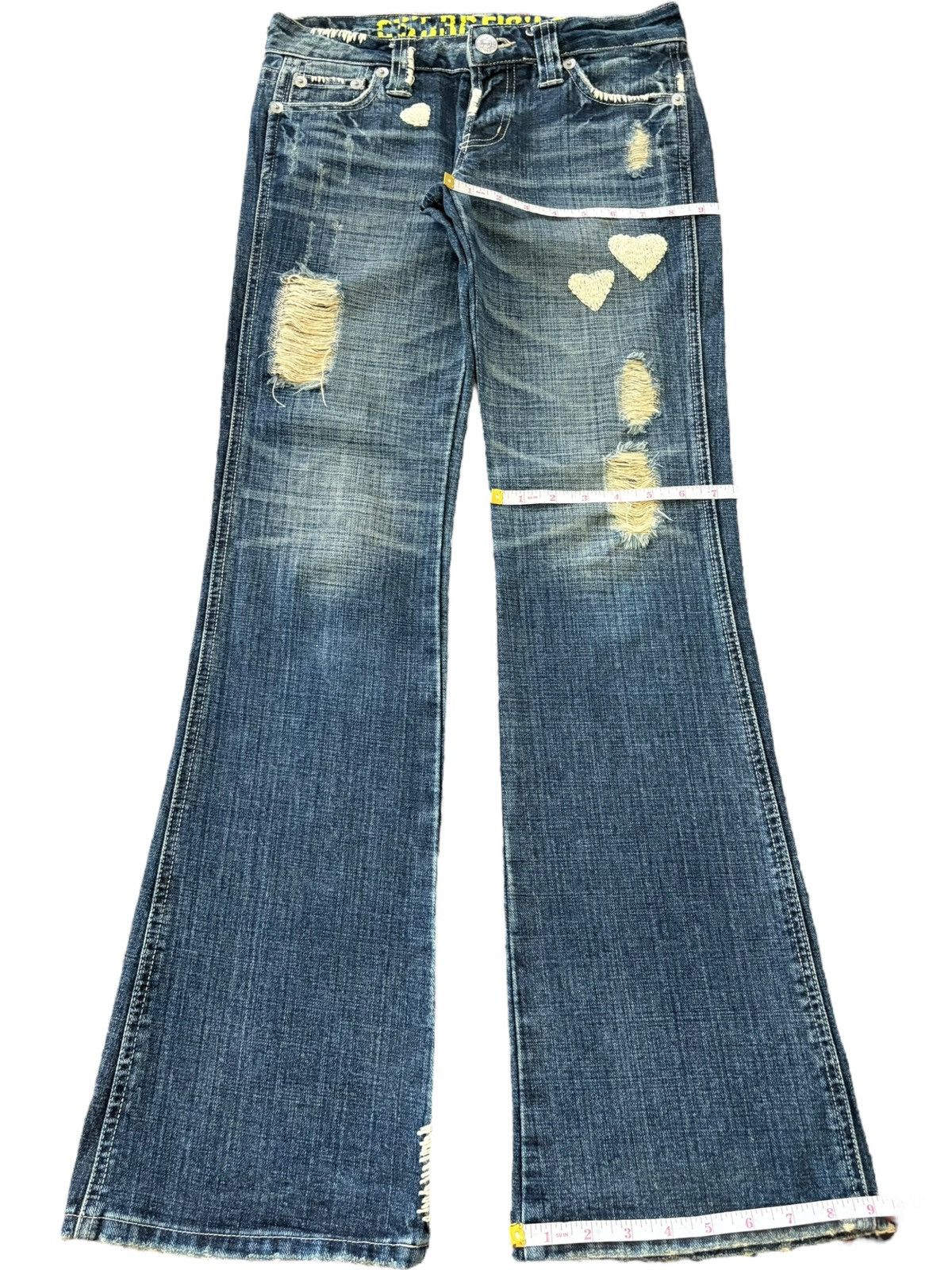 Hysteric Glamour Vintage Japanese Brand Low Rise Distress Flare Jeans Size 29" - 8 Thumbnail
