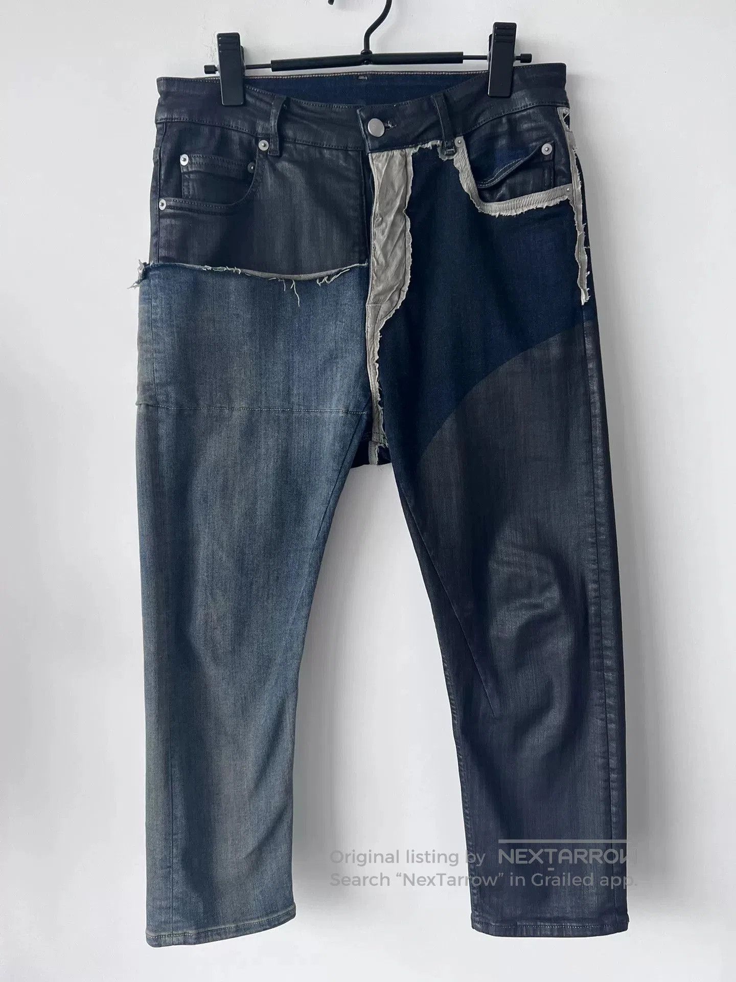 Rick Owens rick owens patchwork denim cropped pants. Size US 31 - 1 Thumbnail