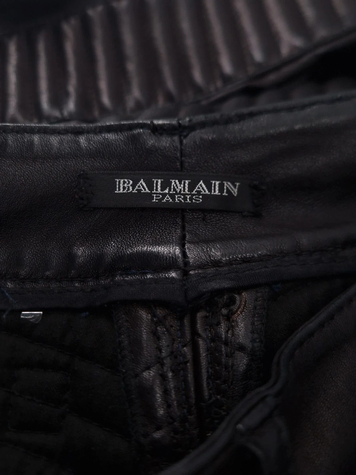 Balmain Balmain Leather Biker Pants Size 27" / US 4 / IT 40 - 6 Thumbnail
