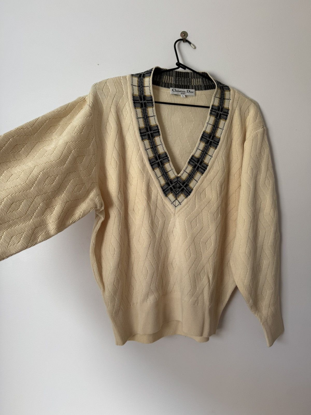 Dior Christian Dior beige jumper Size L / US 10 / IT 46 - 2 Thumbnail