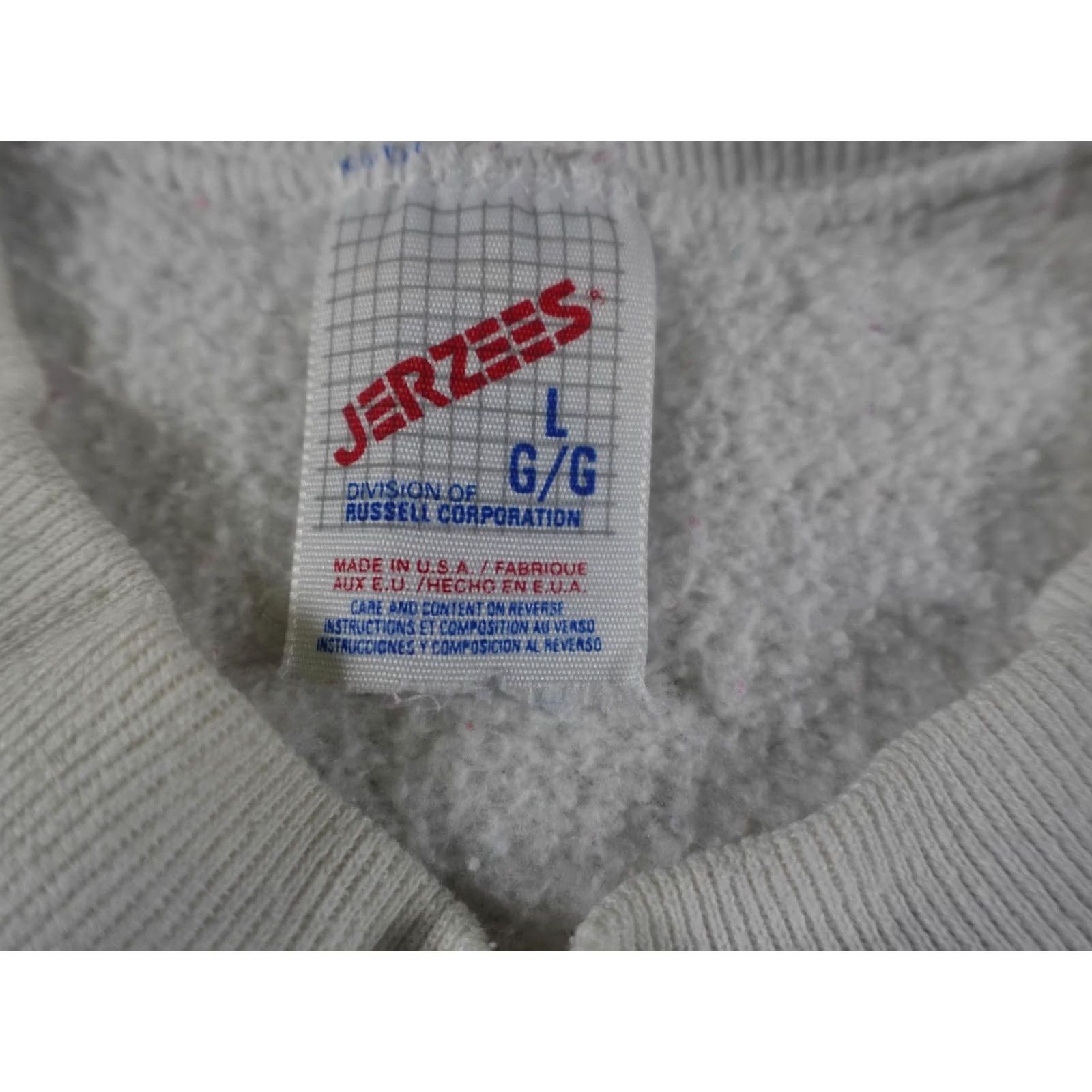 Jerzees VINTAGE Grandma Sweatshirt Womens L White Flowers Folk Art 90s Made USA Crew Neck Pullover Jerzees Size L / US 10 / IT 46 - 6 Thumbnail
