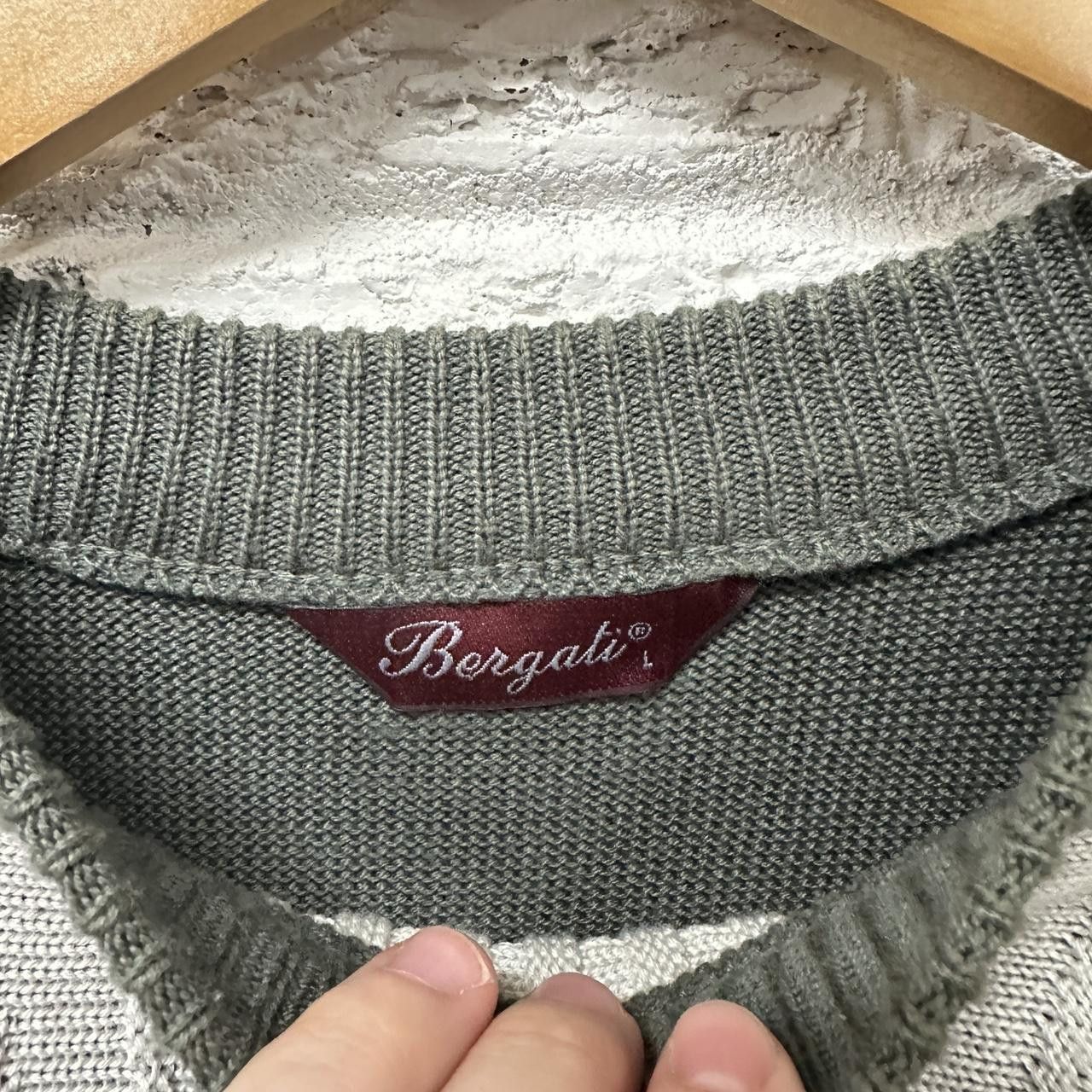 Vintage Vintage Bergati 3D Knit Sweater Black and Grey Large Size US L / EU 52-54 / 3 - 4 Thumbnail