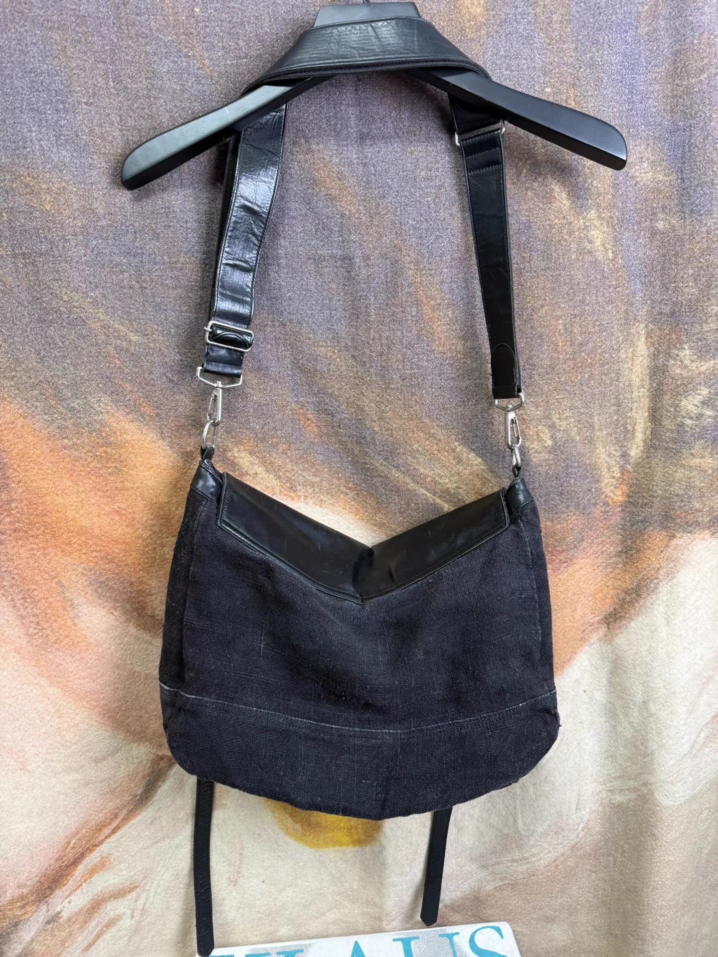 Yohji Yamamoto Yohji Yamamoto Linen Leather Crossbody Bag K20 Size ONE SIZE - 6 Thumbnail