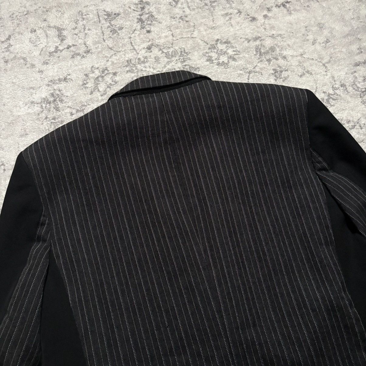Number (N)ine Number (N)ine AW03 Paneled Pinstripe Blazer Jacket | Size 5 Size 50R - 8 Thumbnail