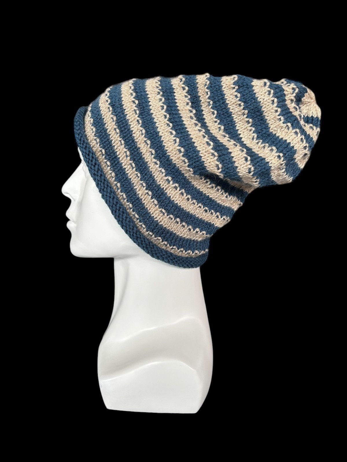 Japanese Brand × Kapital × Vintage Crochet knitted handmade big Beanie Hats ☠️☠️ Size ONE SIZE - 2 Thumbnail