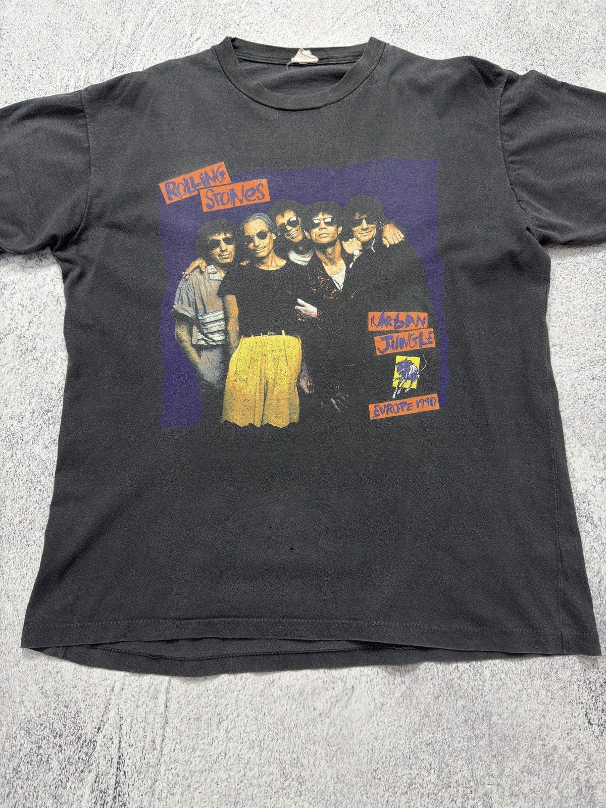 Band Tees × The Rolling Stones × Vintage VTG The Rolling Stone 1990 Urban Jungle Europe Tour T-Shirt Size US L / EU 52-54 / 3 - 9 Thumbnail