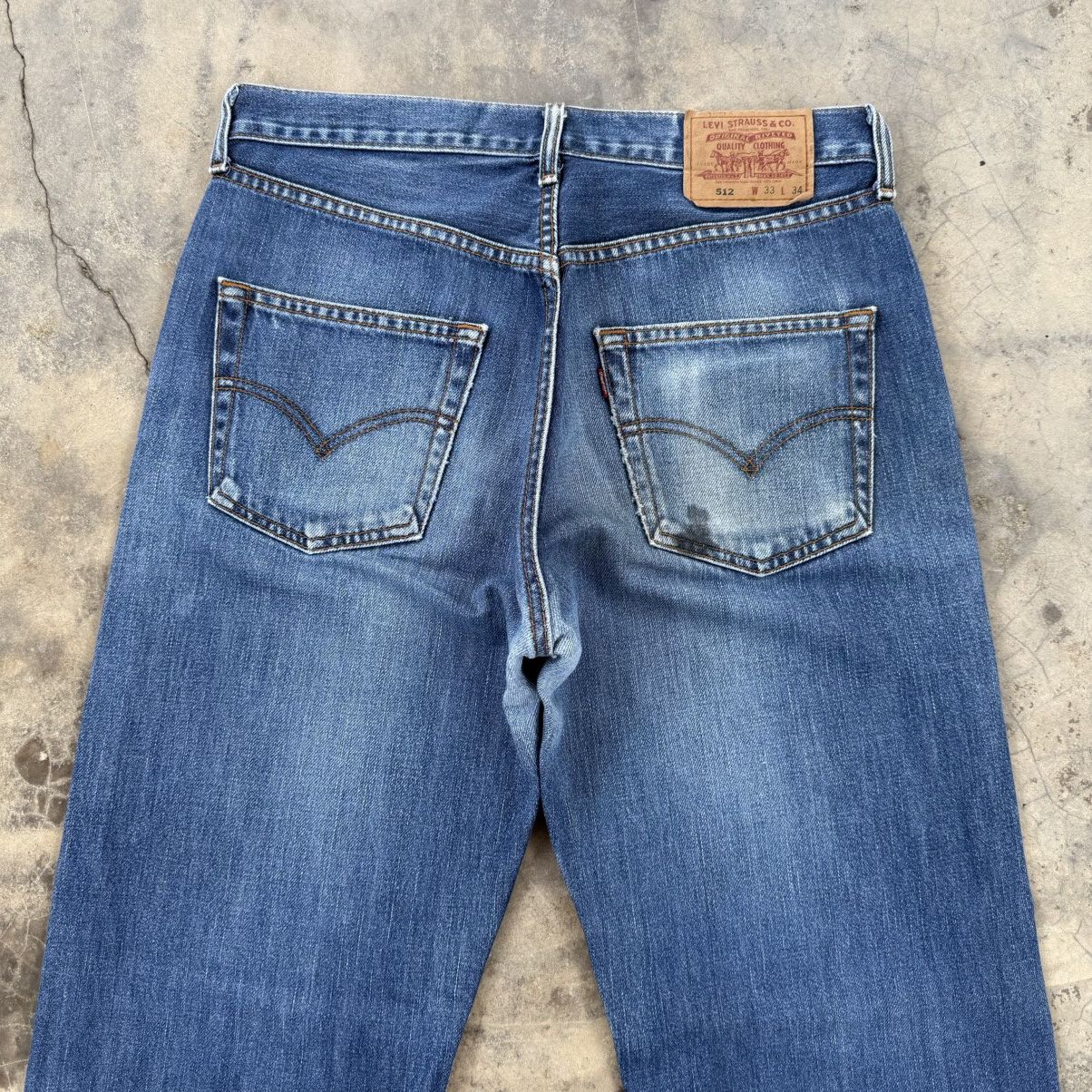 Levi's Vintage Clothing VINTAGE LEVI’S 512 FADED JEAN DENIM PANTS Size US 33 - 9 Thumbnail