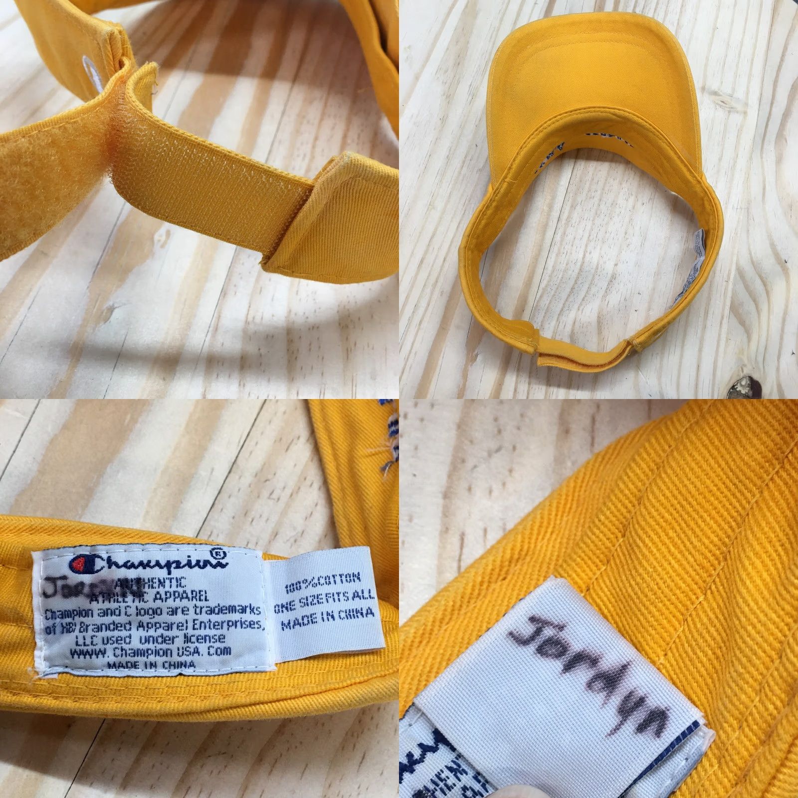 Champion Champion Visor Hat Womens Yellow OS Curved Brim Embroidered Logo STMA Fast Pitch Size ONE SIZE - 8 Thumbnail