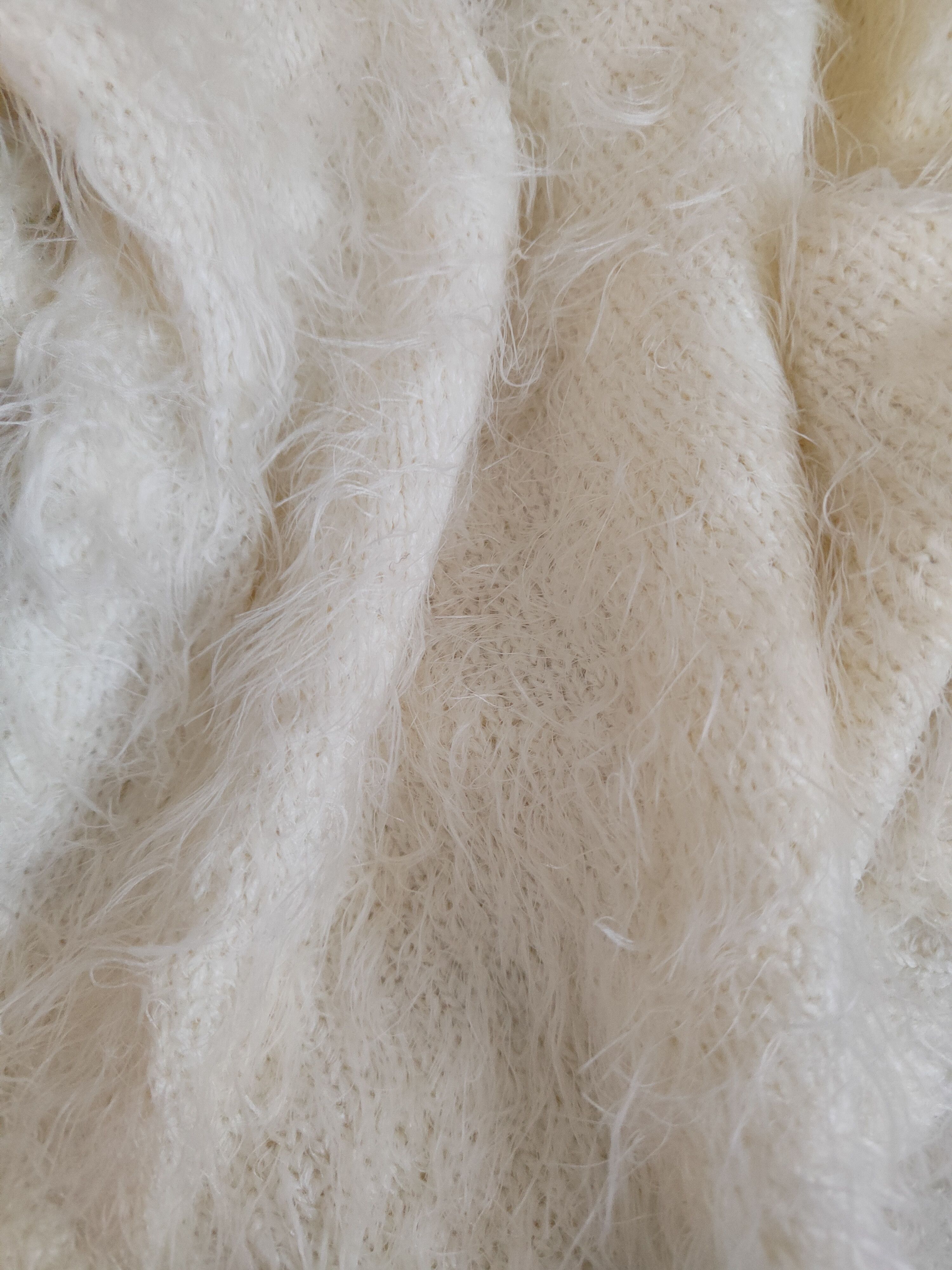 Japanese Brand × Vintage Cool Vintage 💥 Cecil McBee Cream Fur Mohair Knitwear Size M / US 6-8 / IT 42-44 - 10 Thumbnail