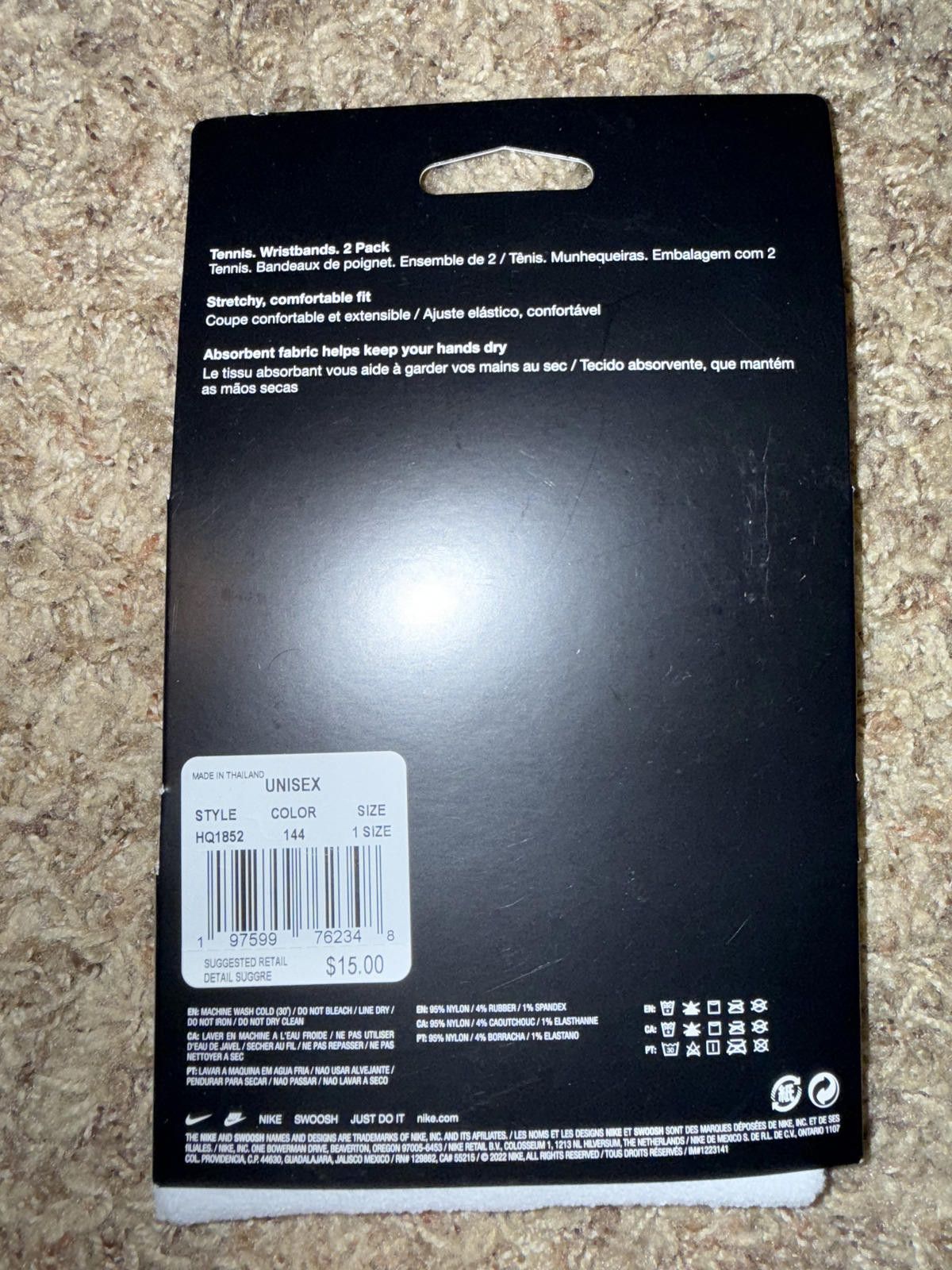 Nike Nike Tennis Premier Double Wide Wristband Size ONE SIZE - 3 Thumbnail