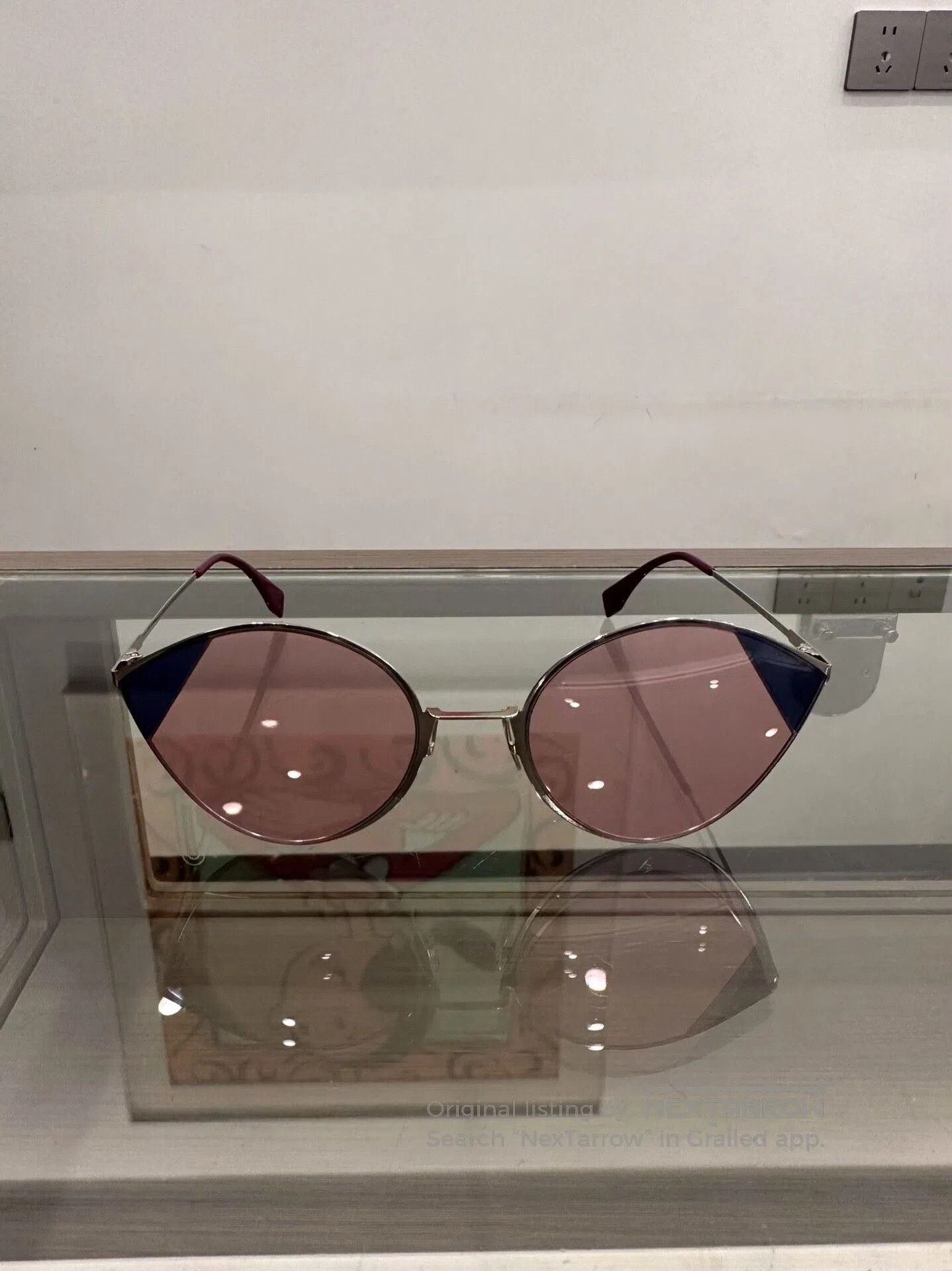 Fendi Fendi Pink Cat-Eye Sunglasses. Size ONE SIZE - 3 Thumbnail