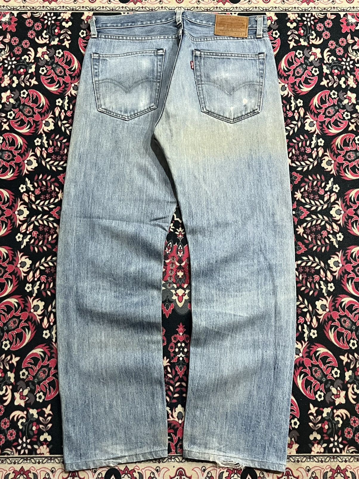 Levi's Levi’s 505 Big E Non Selvedge Made in Usa Distress Blue Jean Size US 32 / EU 48 - 2 Thumbnail
