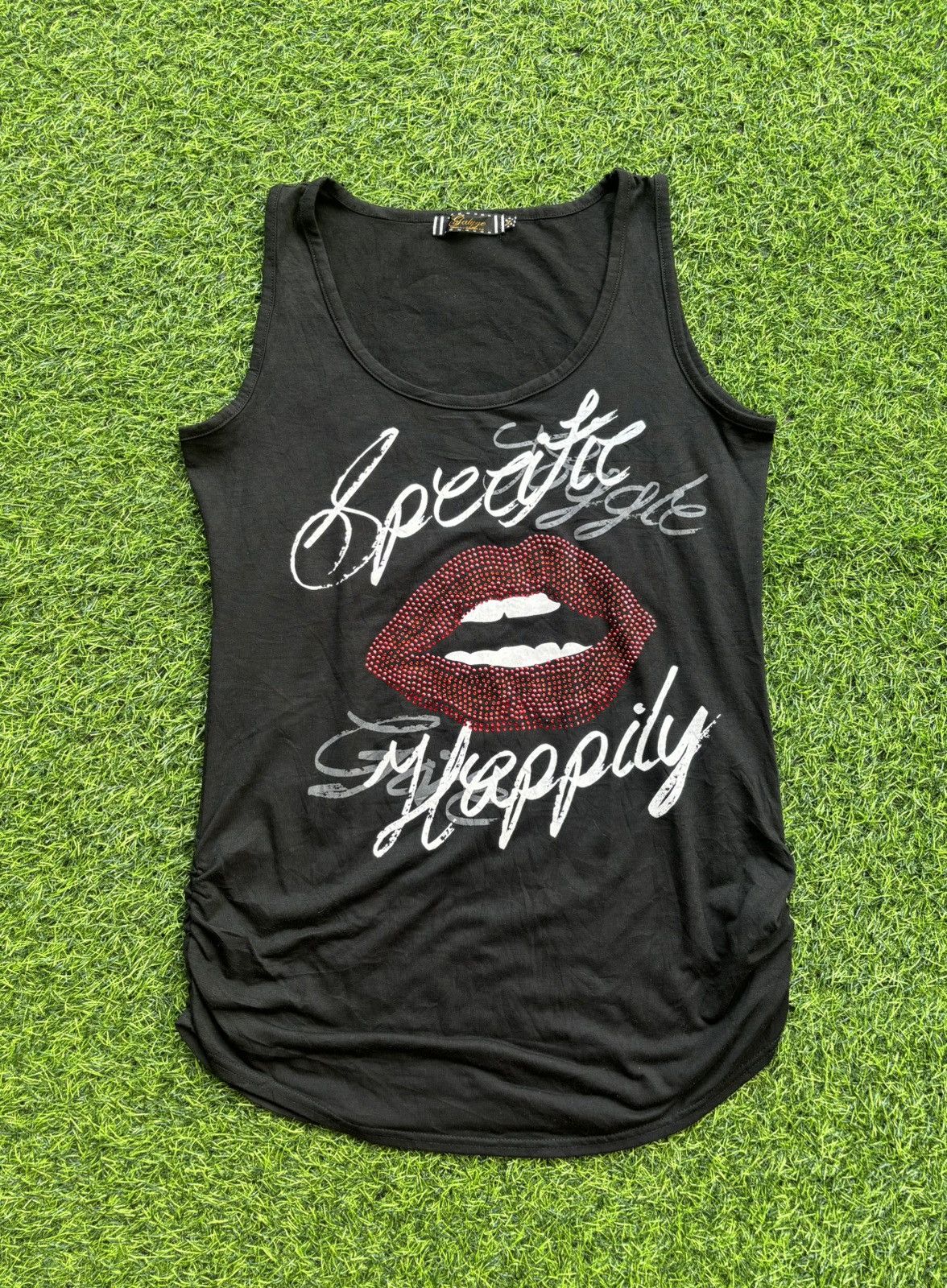 Hysteric Glamour Y2k Opium Galyge Lips Ifsix Punk Style Tank top Size L / US 10 / IT 46 - 1 Thumbnail