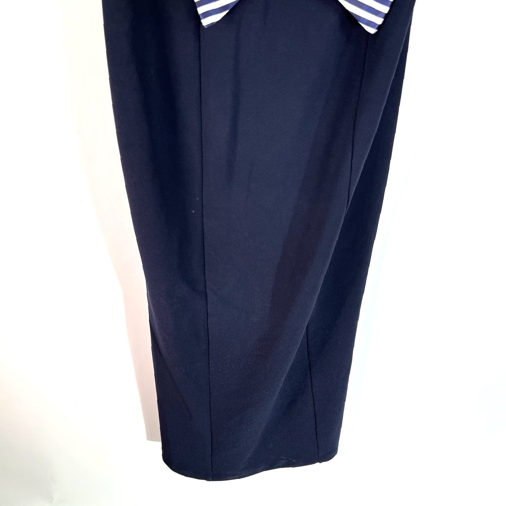 Speedo Vintage Aspeed Design Dress Size L Blue Jeweled Bow Wrap Cold Shoulder US Made Size L / US 10 / IT 46 - 4 Thumbnail