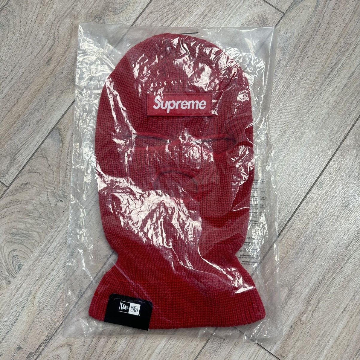 New Era × Supreme Supreme New Era Box Logo Balaclava Red FW24 Size ONE SIZE - 3 Thumbnail