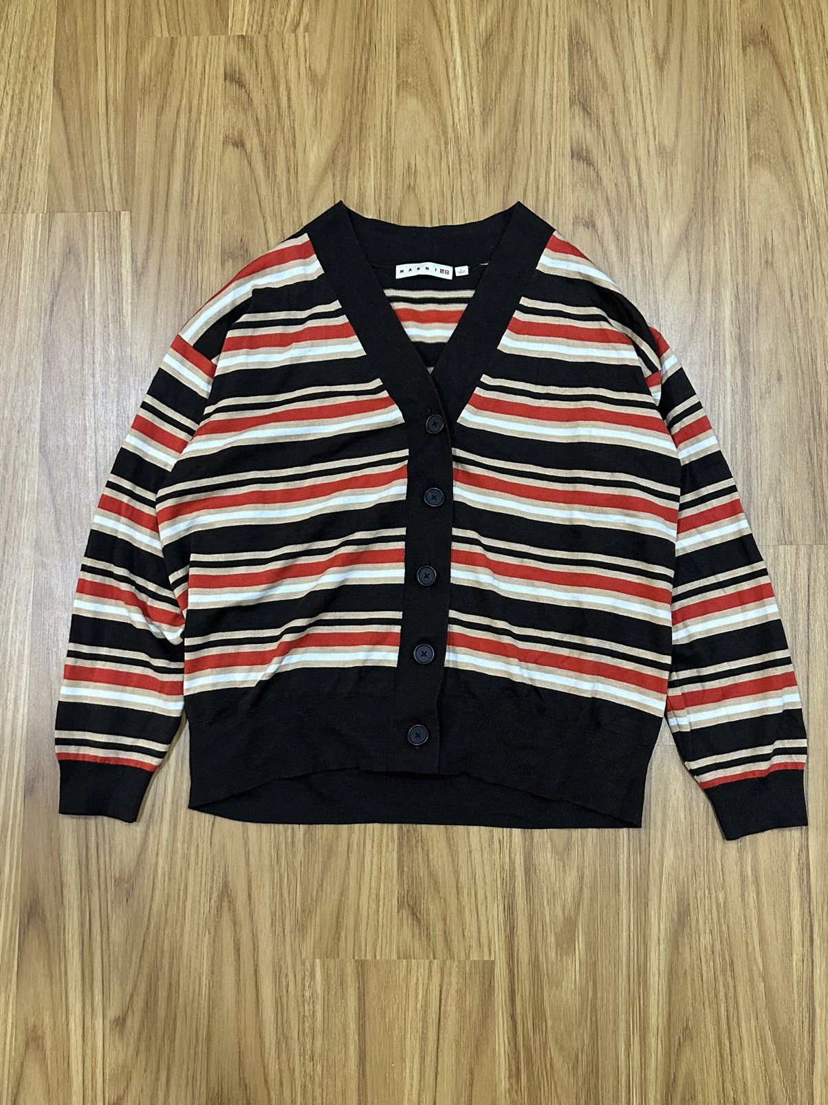Marni Marni Knitted Stripes Cardigan Size US L / EU 52-54 / 3 - 8 Thumbnail