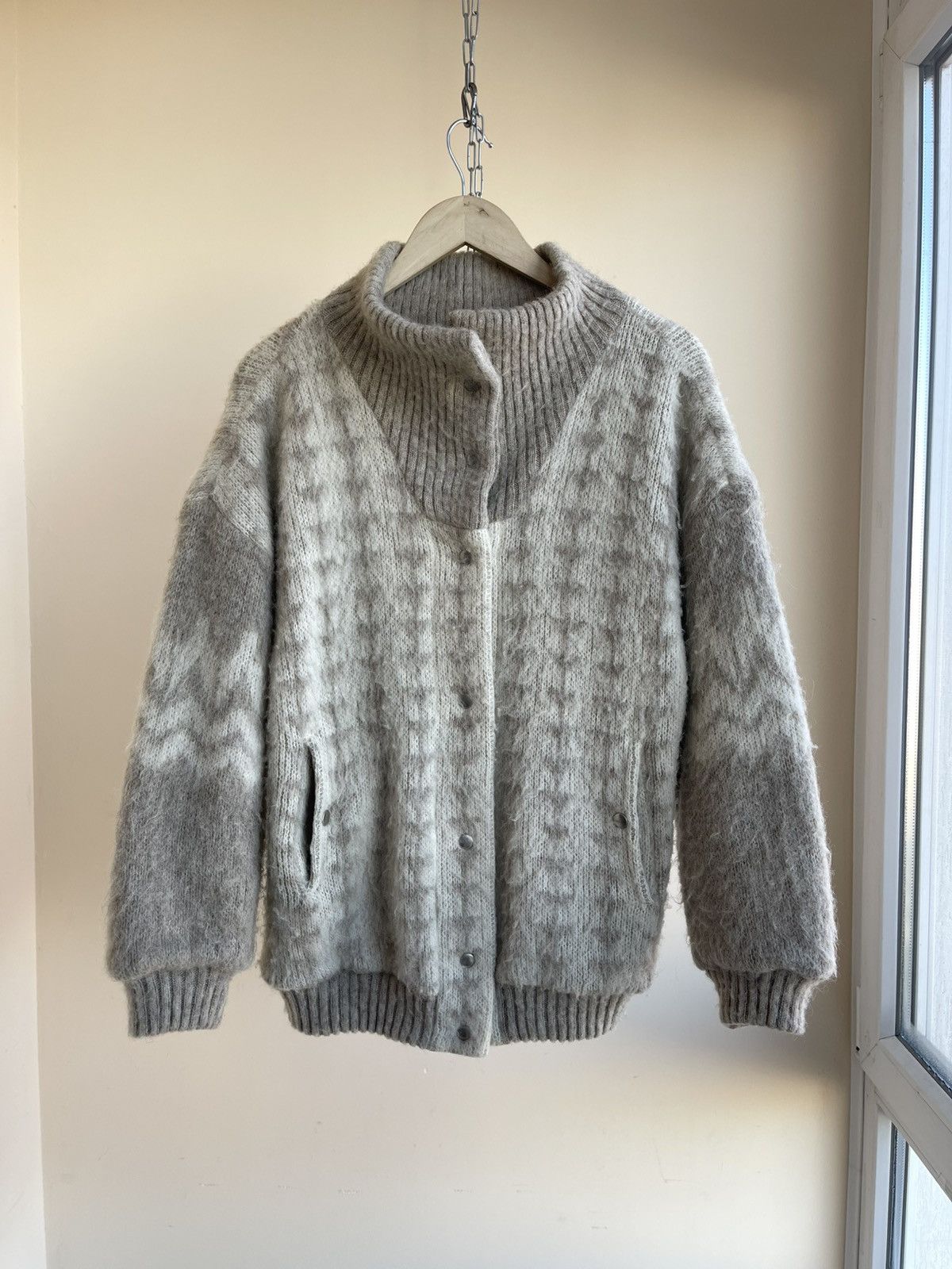 Vintage Alafoss of Iceland Icewool Nordic Print Wool Jacket 70s 80s Size M / US 6-8 / IT 42-44 - 1 Thumbnail