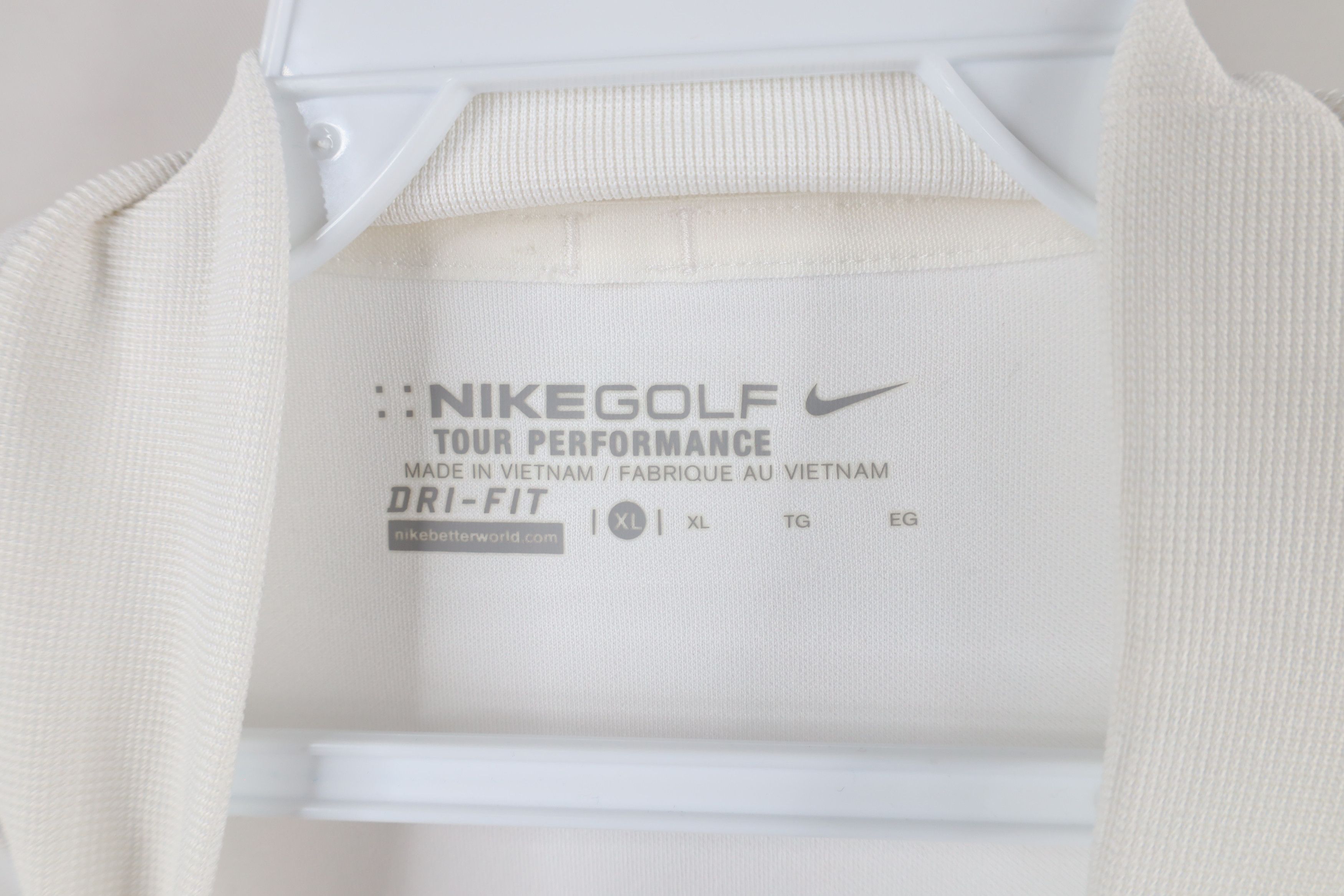 Nike × Vintage Vintage Nike Golf Scott Mini Swoosh Mock Neck T-Shirt White Size US XL / EU 56 / 4 - 5 Thumbnail