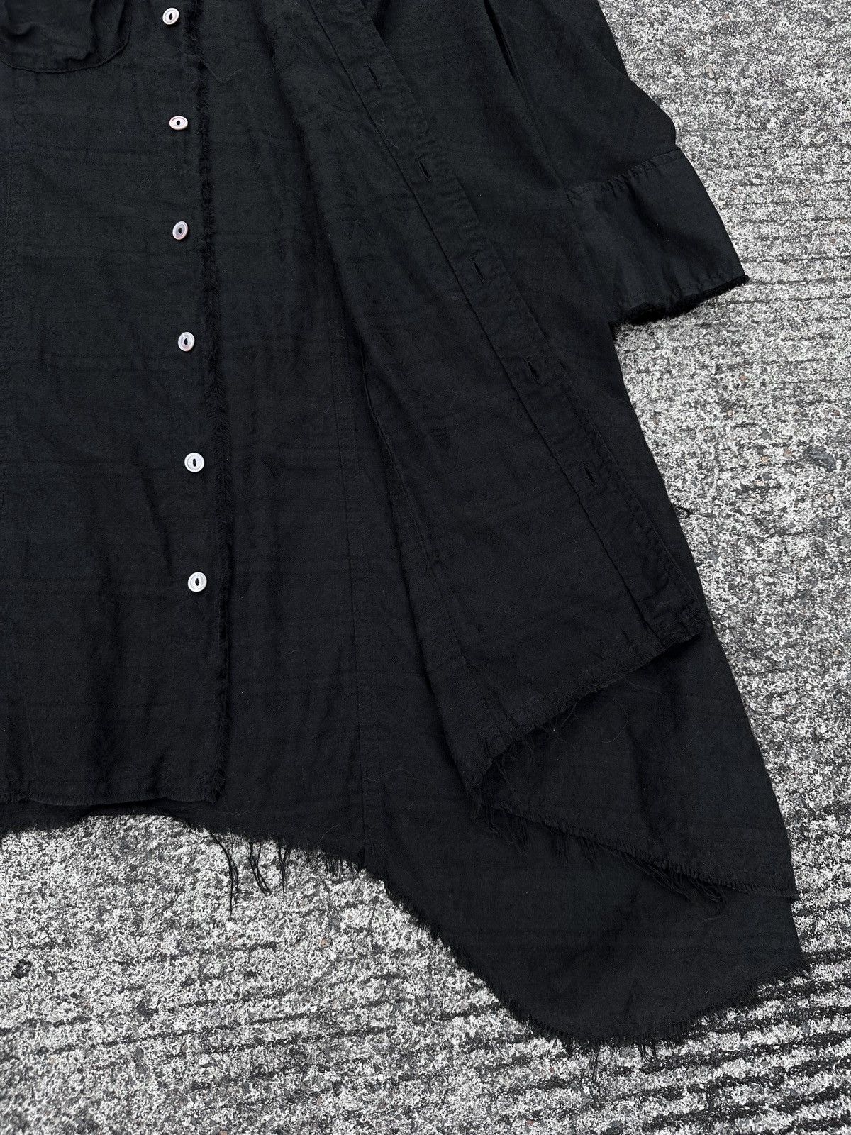If Six Was Nine × Le Grande Bleu (L.G.B.) L.G.B. Black Distressed Long Shirt Size US S / EU 44-46 / 1 - 8 Thumbnail