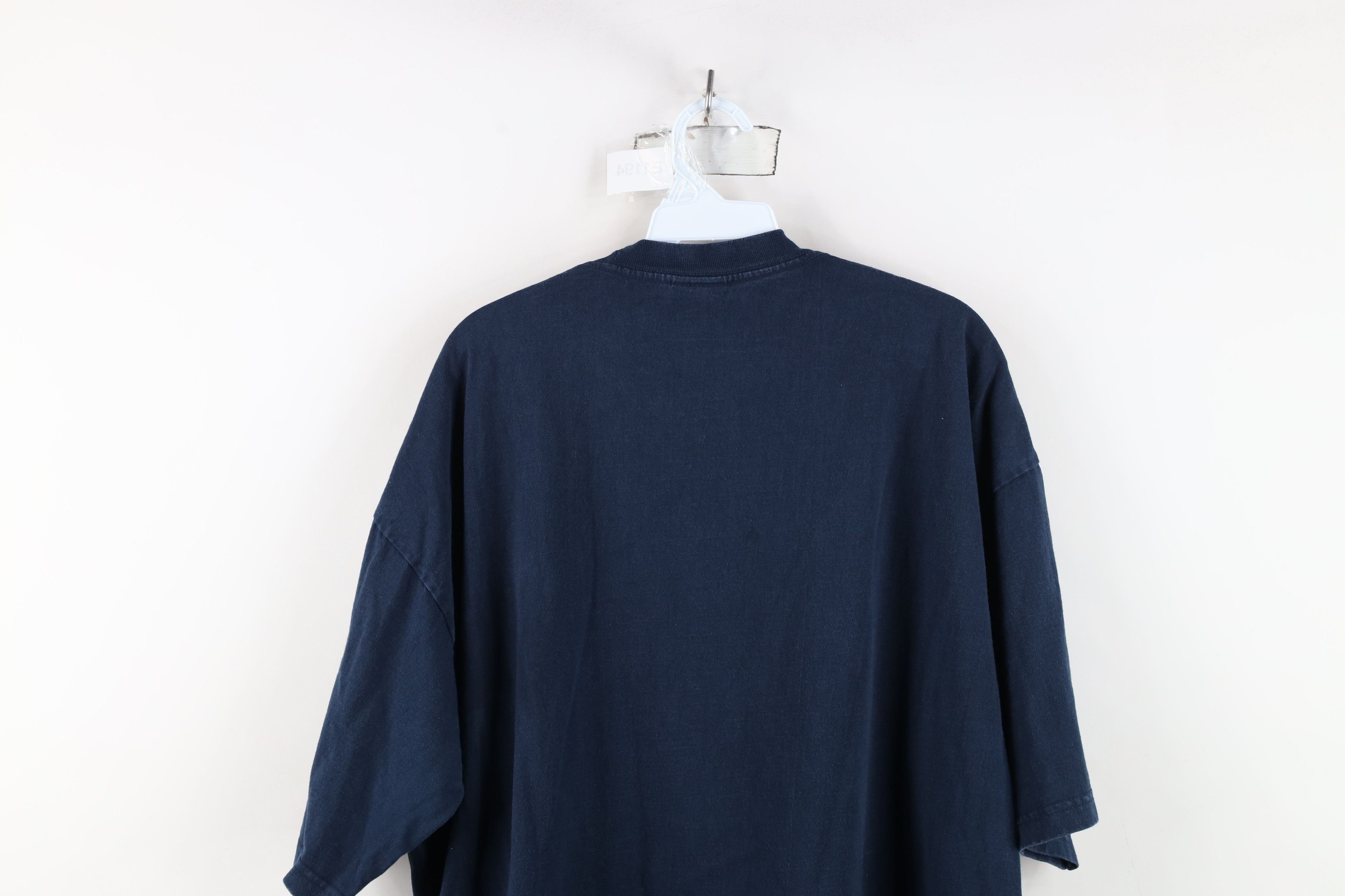 Vintage Vintage 90s Streetwear Blank Heavyweight T-Shirt Blue Cotton Size US XXL / EU 58 / 5 - 11 Thumbnail