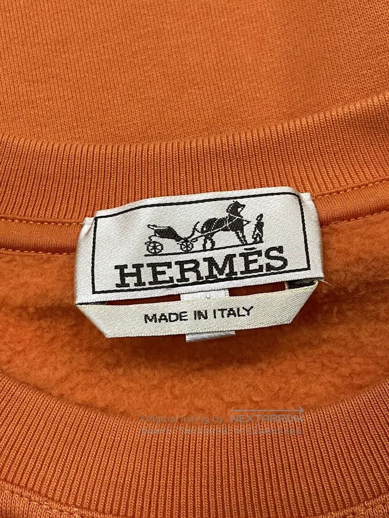 Hermes Hermes Orange Leather Robot Motif Sweatshirt Long Sleeve T Size M / US 6-8 / IT 42-44 - 4 Thumbnail