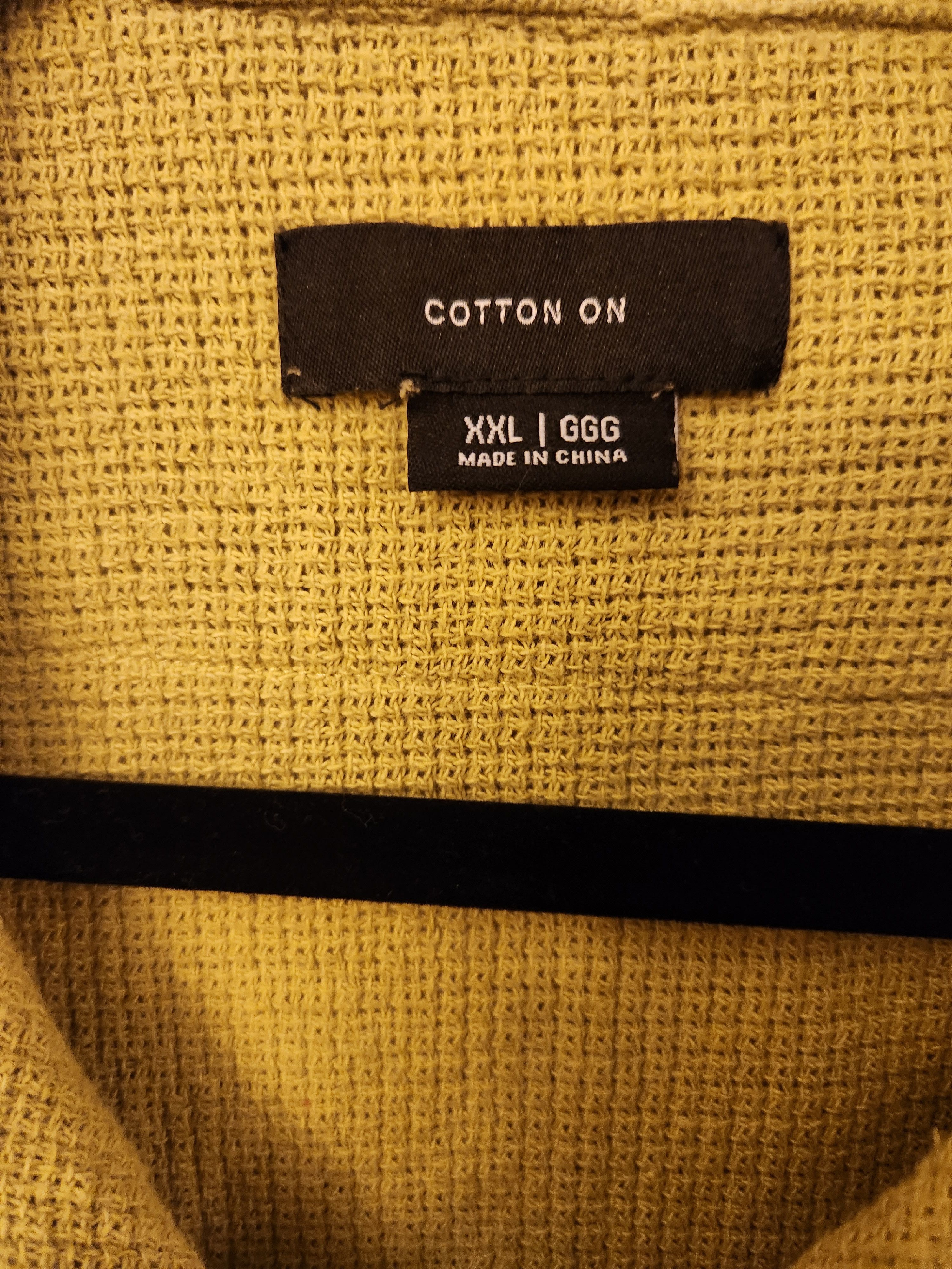 Cotton On Men's 100% Cotton Woven Textured Mustard Colored SS Shirt Size US XXL / EU 58 / 5 - 3 Thumbnail