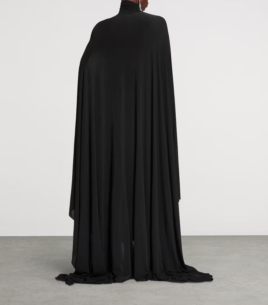 Balenciaga o1in1g0326 Long Semi Fitted Dress in Black Size XS / US 0-2 / IT 36-38 - 5 Thumbnail