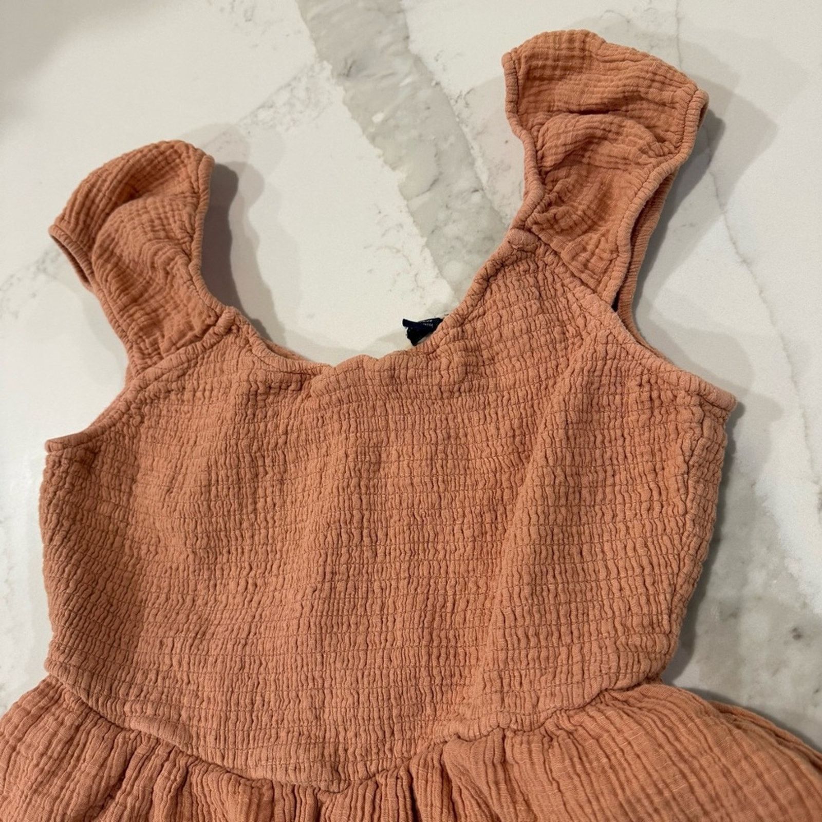American Eagle Outfitters American Eagle Smocked Bodice Gauze Mini Dress Womens Medium Size M / US 6-8 / IT 42-44 - 6 Thumbnail