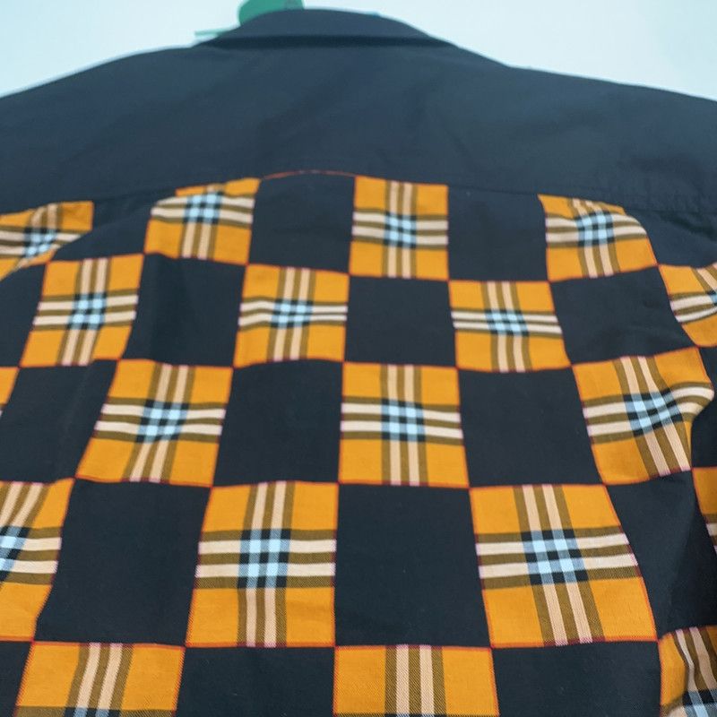 Burberry Burberry Color Block Plaid Short Sleeve Shirt 0079 Size US S / EU 44-46 / 1 - 1 Thumbnail