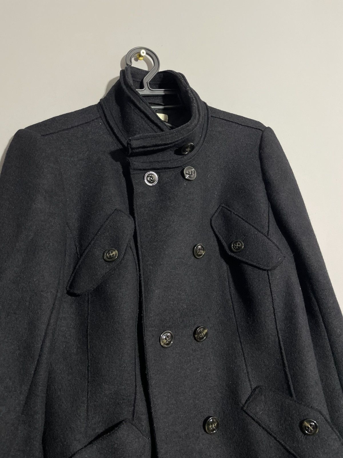 Marella Marella Black Double Breasted Wool coat Size M / US 6-8 / IT 42-44 - 12 Thumbnail