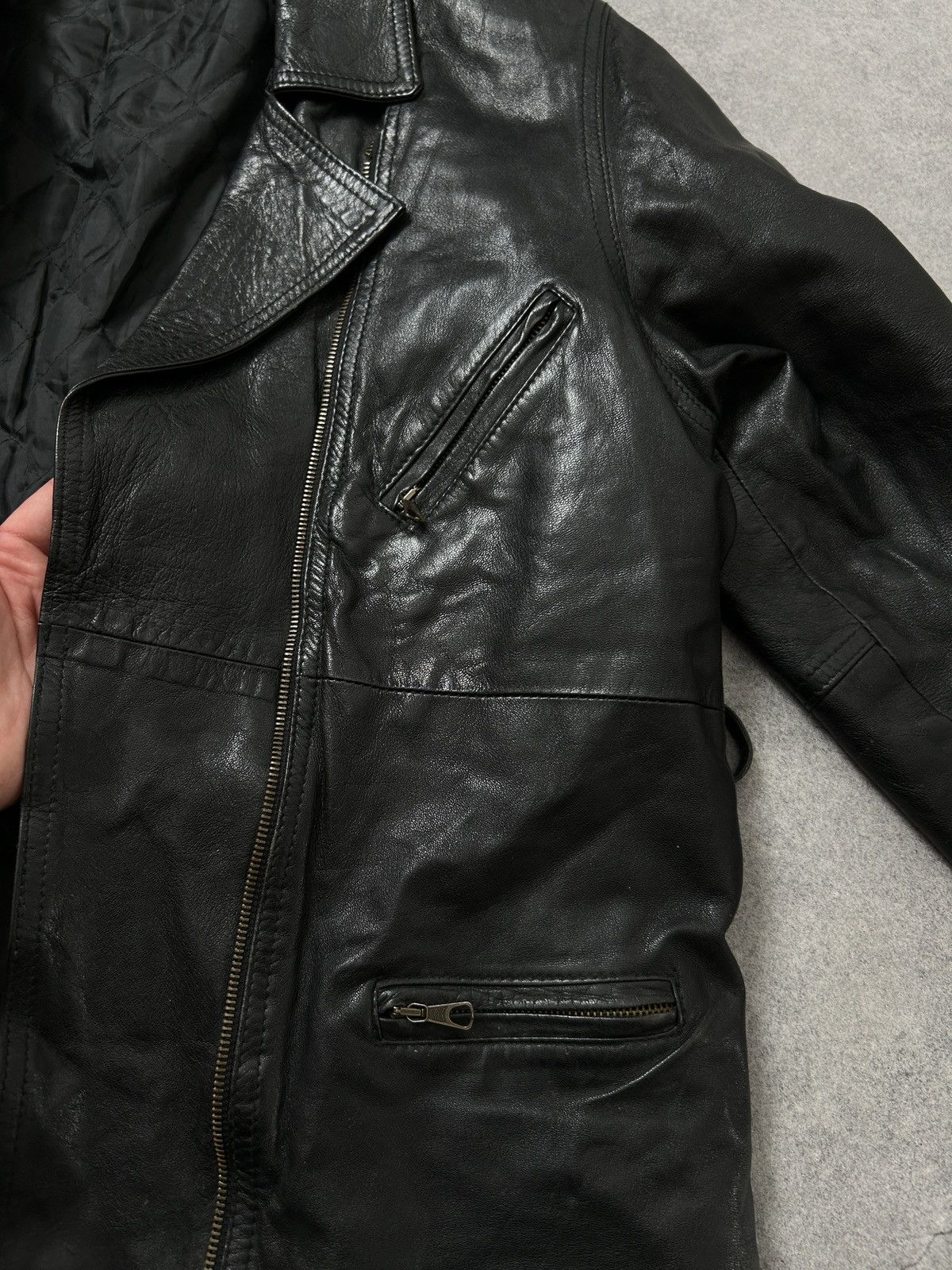 Vera Pelle Vintage Vera Pelle y2k leather jacket mens Size US L / EU 52-54 / 3 - 3 Thumbnail