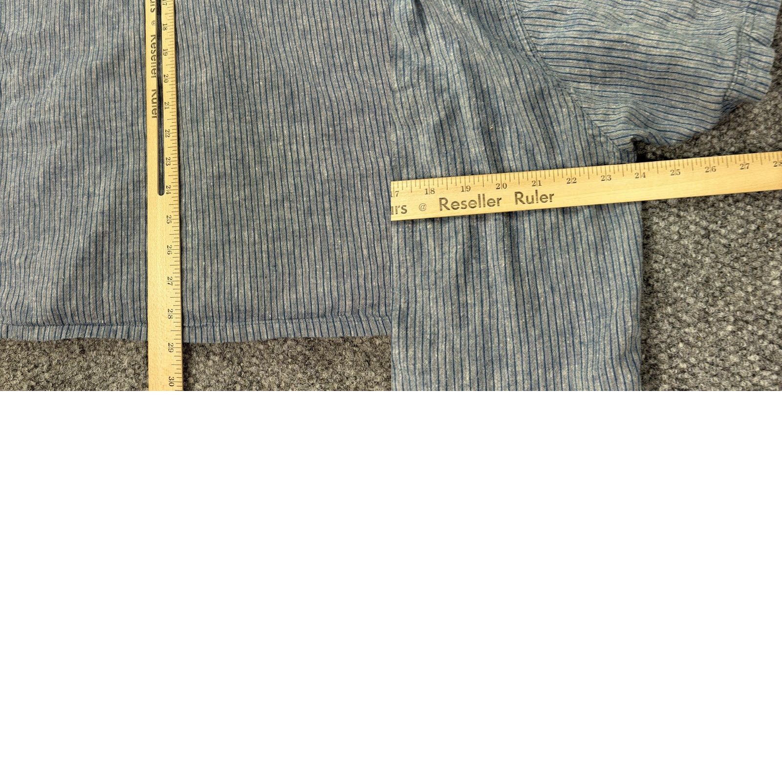 Patagonia Patagonia Shirt Mens XL Blue Gray Stripe Short Sleeve Hemp Organic Cotton Preppy Size US XL / EU 56 / 4 - 8 Thumbnail