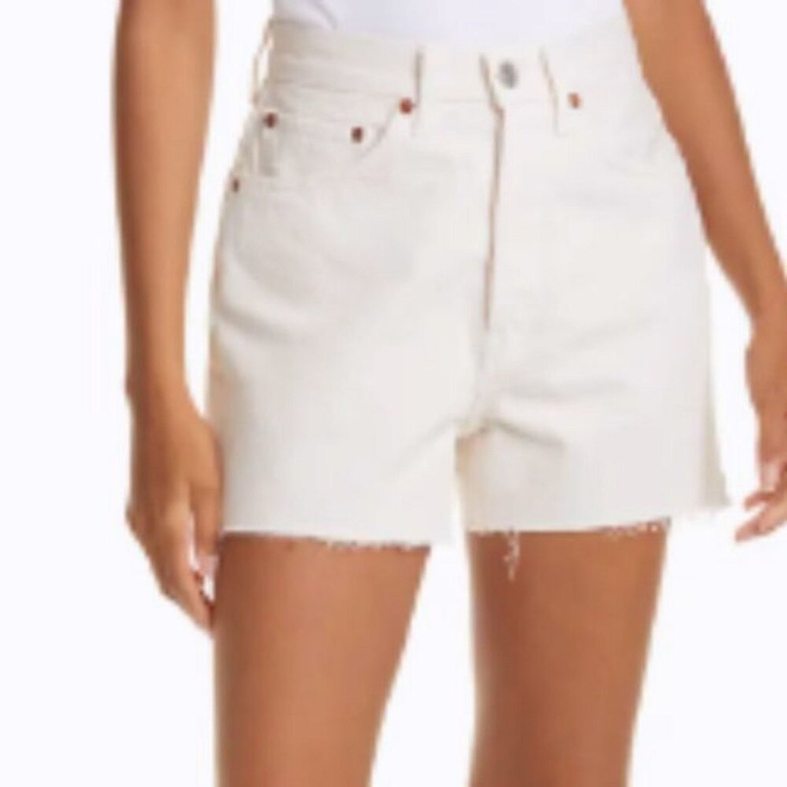 RE/DONE Re/Done '50s Cutoff High Waist Denim Shorts Size 31" - 4 Thumbnail