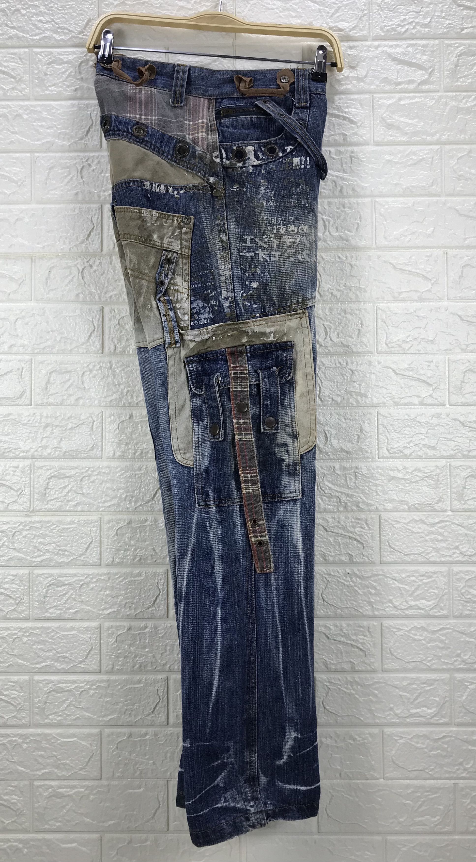 Beauty Beast Vintage Japanese Techno Seditionaries Distressed Cargo Jeans Size US 28 / EU 44 - 10 Thumbnail