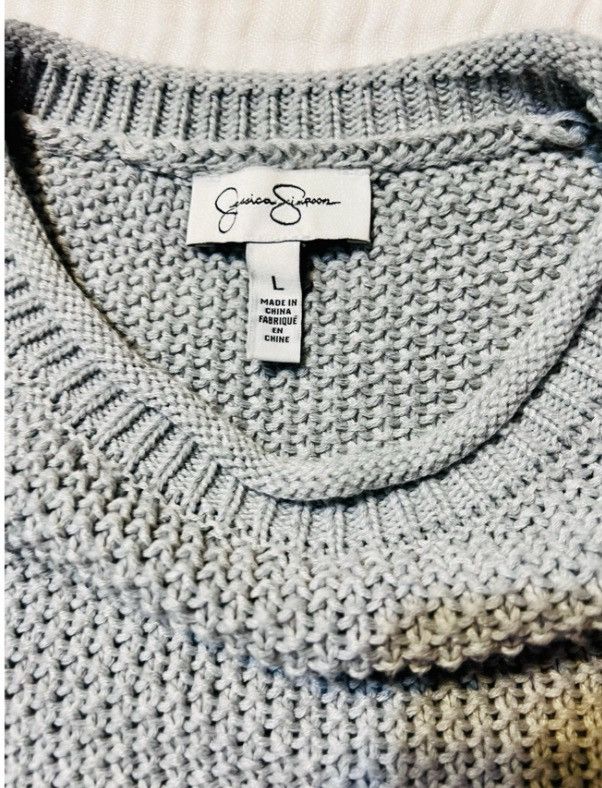Jessica Simpson Jessica Simpson Rolled Neck Soft Dove Gray Sweater - Size L Size L / US 10 / IT 46 - 3 Thumbnail