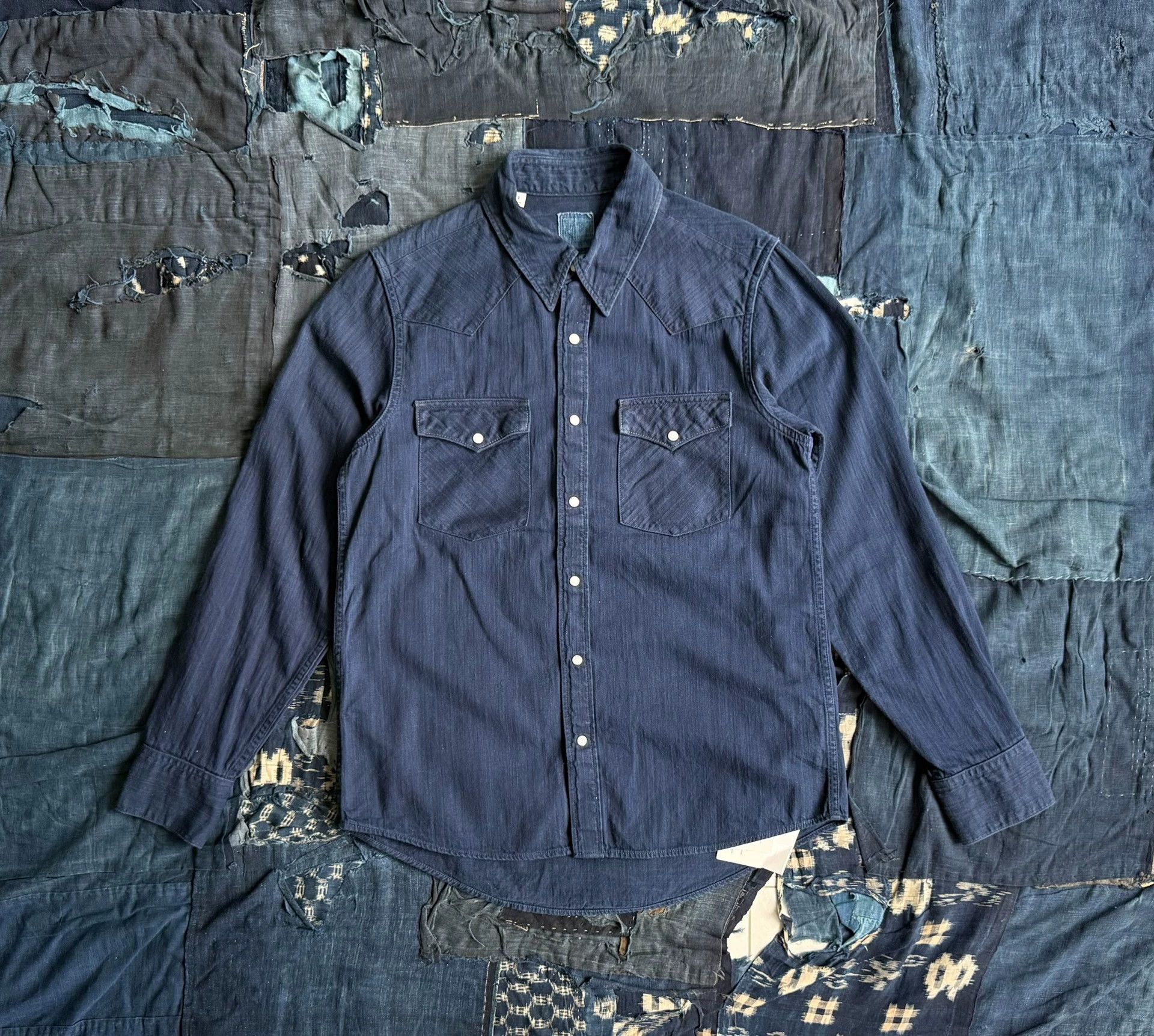 Visvim VISVIM 17AW ICT Indigo Dyed Shirt - Size 2 Size US M / EU 48-50 / 2 - 1 Thumbnail