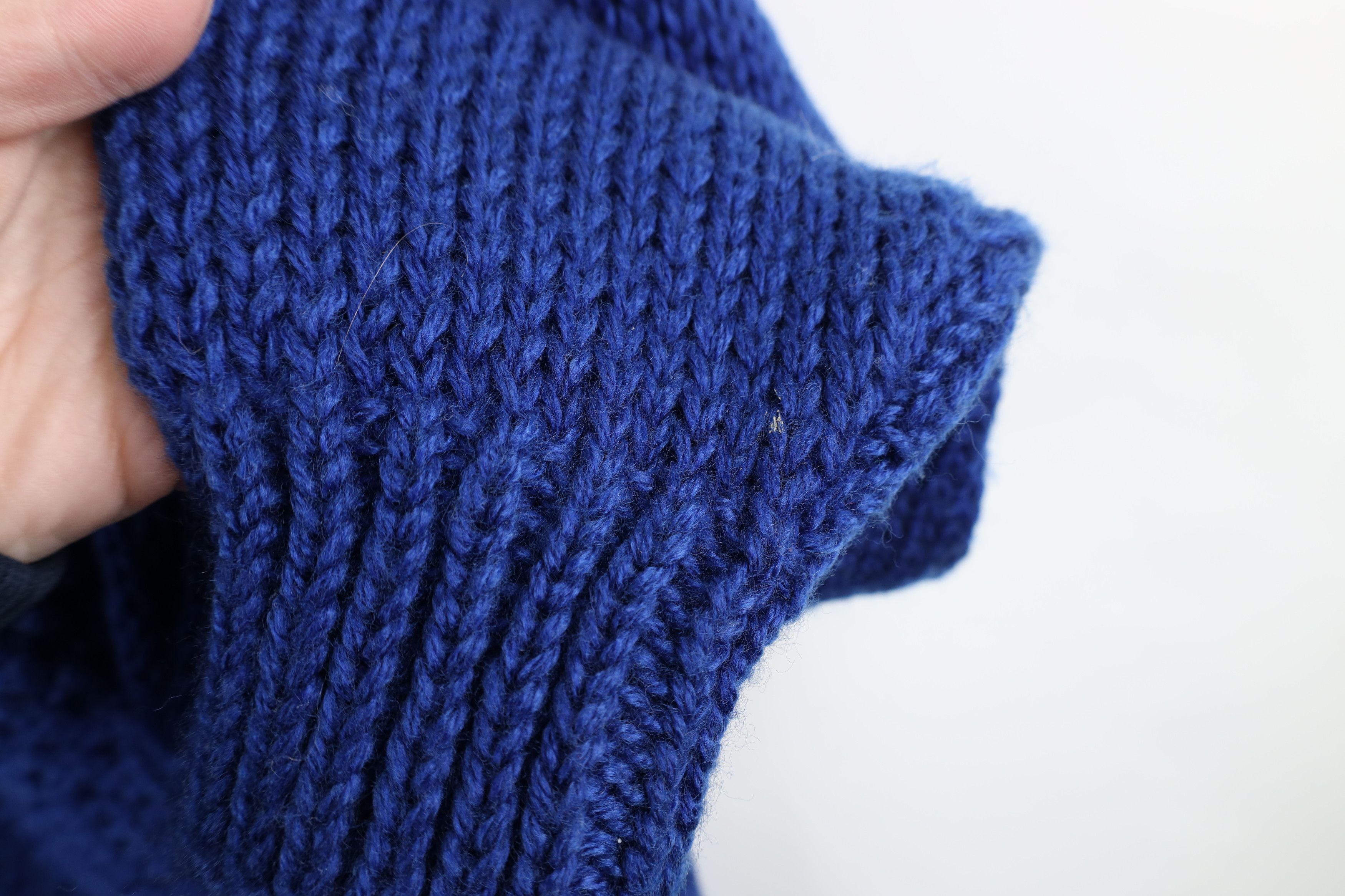 Vintage Vintage 90s Streetwear Textured Crochet Knit Sweater Blue Size US M / EU 48-50 / 2 - 4 Thumbnail