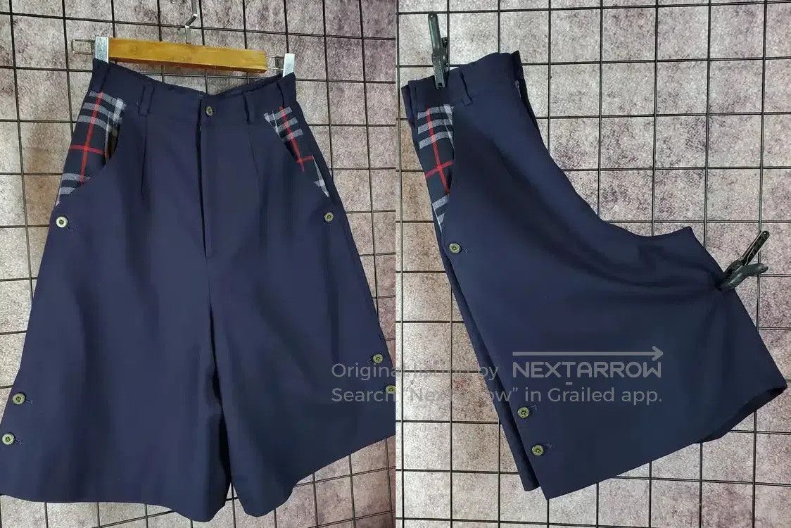 Burberry Burberry Navy Wool Logo Casual Pants. Size 23" - 2 Thumbnail