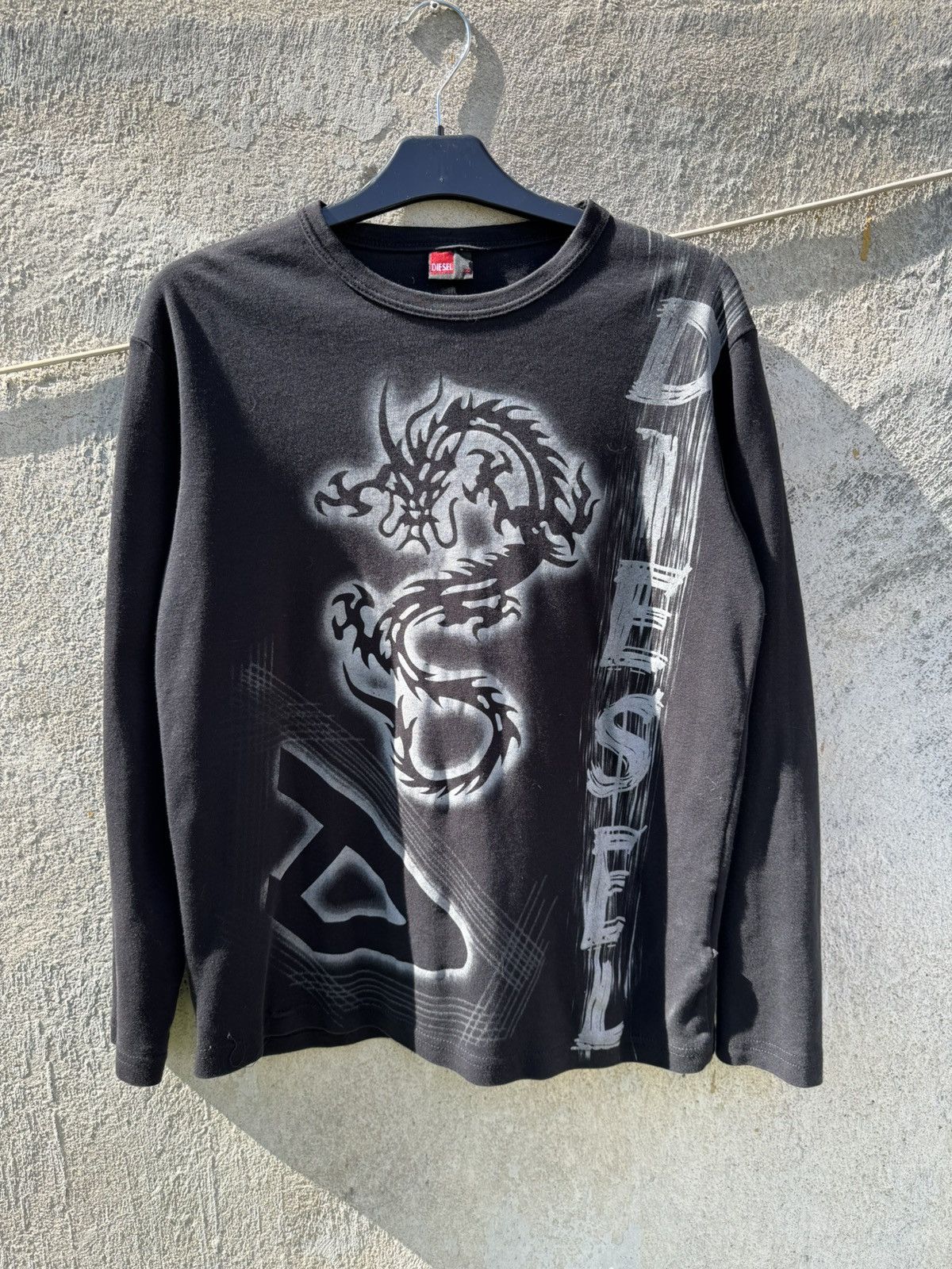 Diesel × Vintage Y2K Diesel Printed Logo Longsleeve Vintage Opium Vamp Style Size US S / EU 44-46 / 1 - 5 Thumbnail