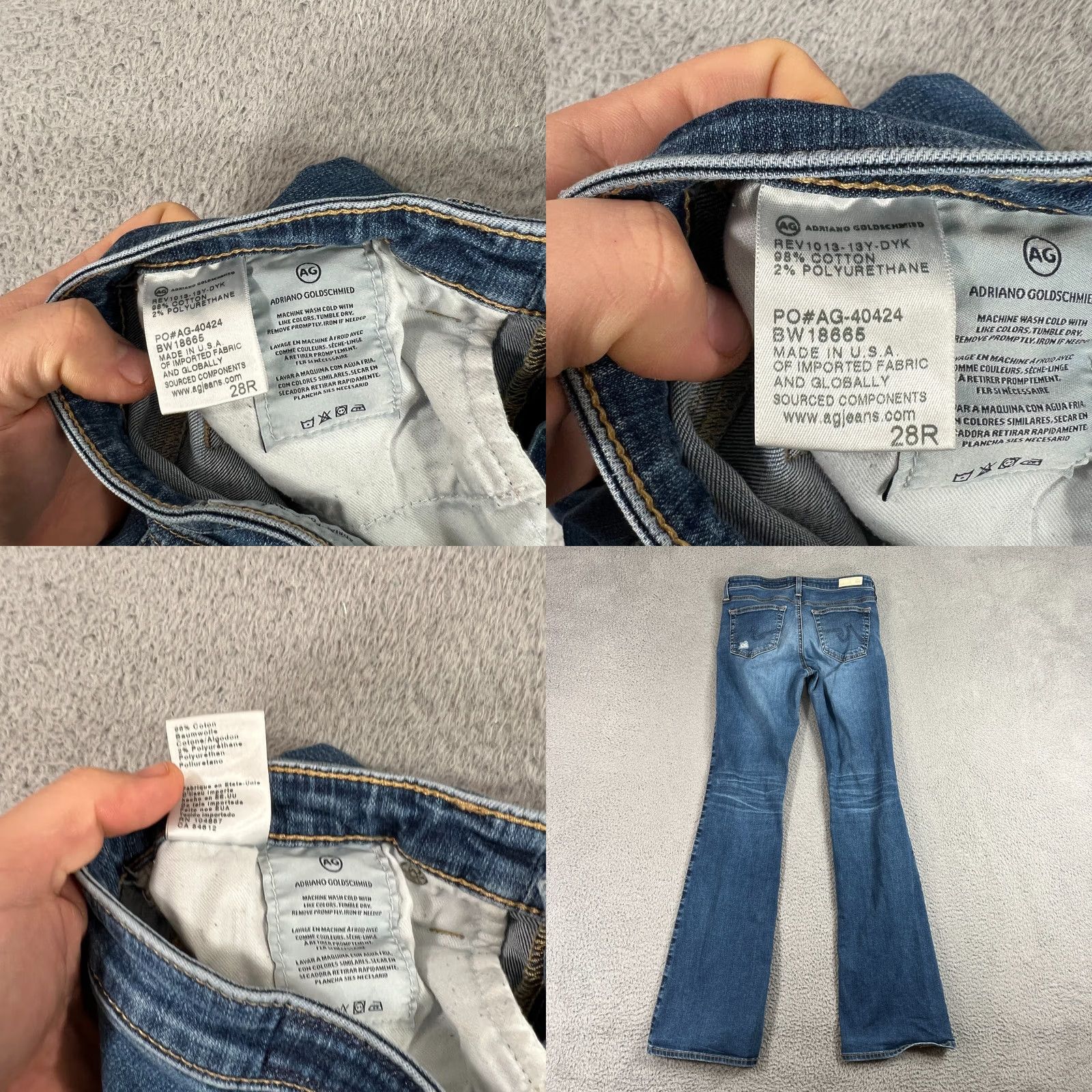 Vintage VINTAGE AG Adriano Goldschmied Jeans Bootcut Low Rise Women 28 Blue Denim 5-Pocket Mens Womens (adjust to end gender if applicable) Size 28" / US 6 / IT 42 - 9 Thumbnail