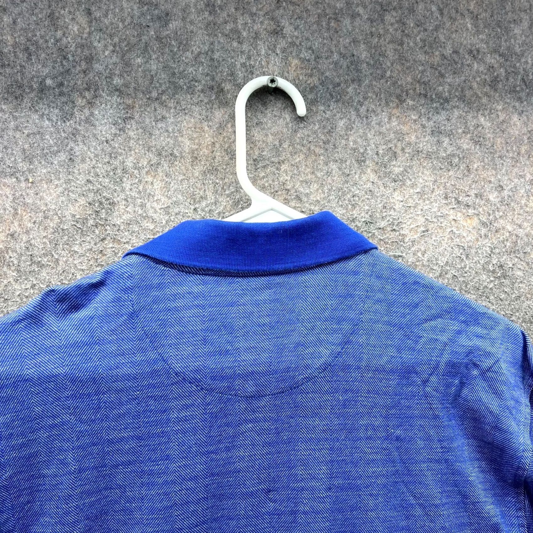 Vintage Jack Nicklaus Polo Shirt Mens Large Blue Striped Golf Preppy Mercerized Button Collar Short Sleeve Size US L / EU 52-54 / 3 - 3 Thumbnail