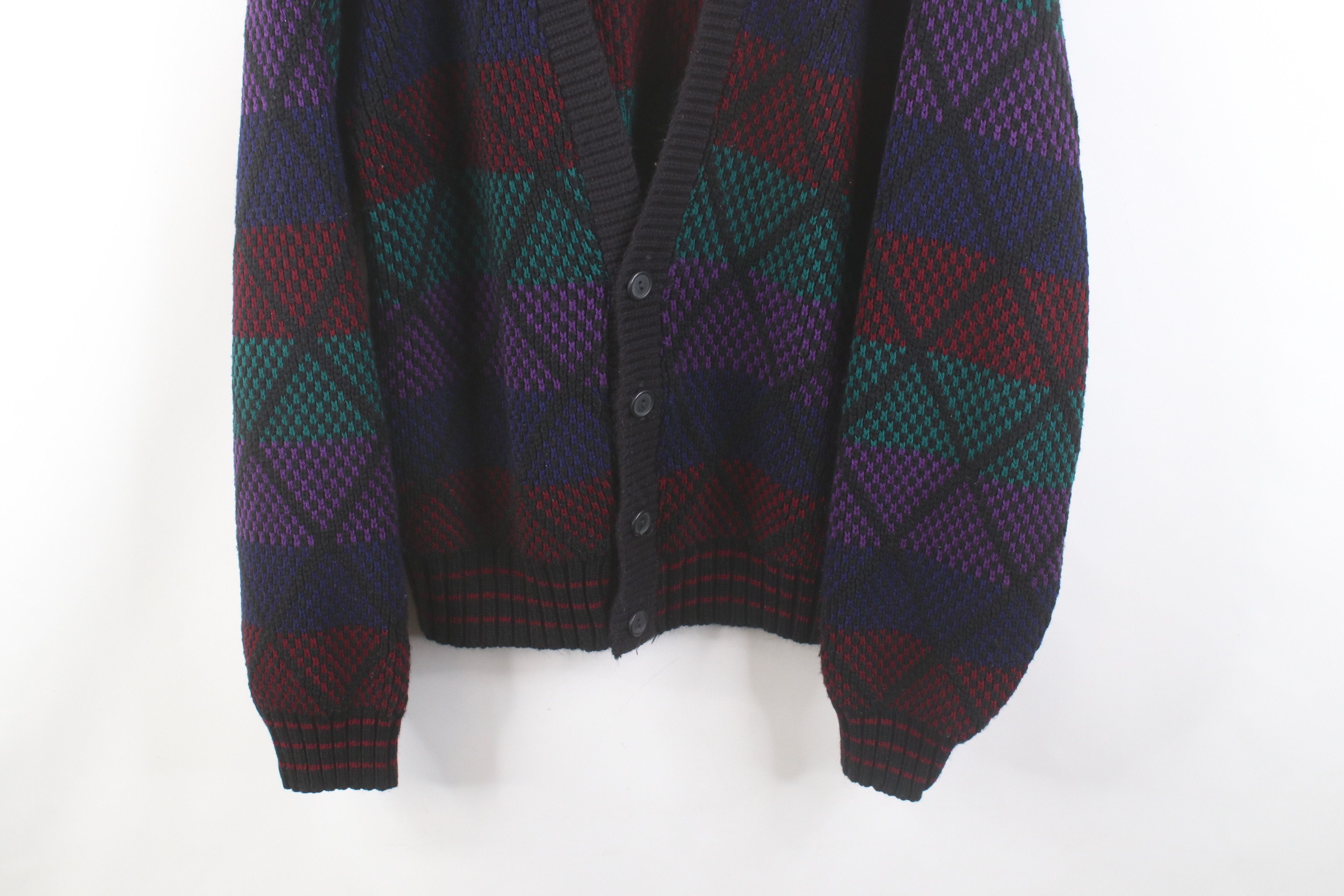 Vintage Vintage 90s Streetwear Chunky Knit Cardigan Sweater USA Size US S / EU 44-46 / 1 - 4 Thumbnail