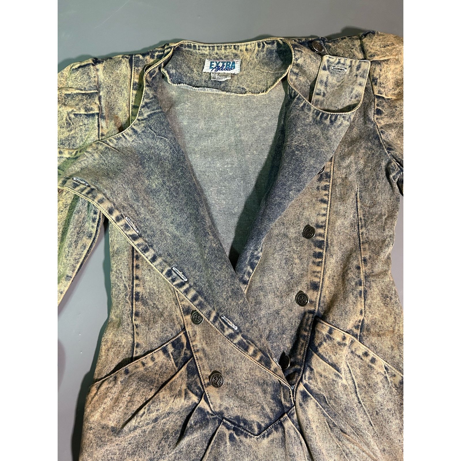 Vintage Extra Blues Vintage Denim Dress Size 5 Size S / US 4 / IT 40 - 4 Thumbnail