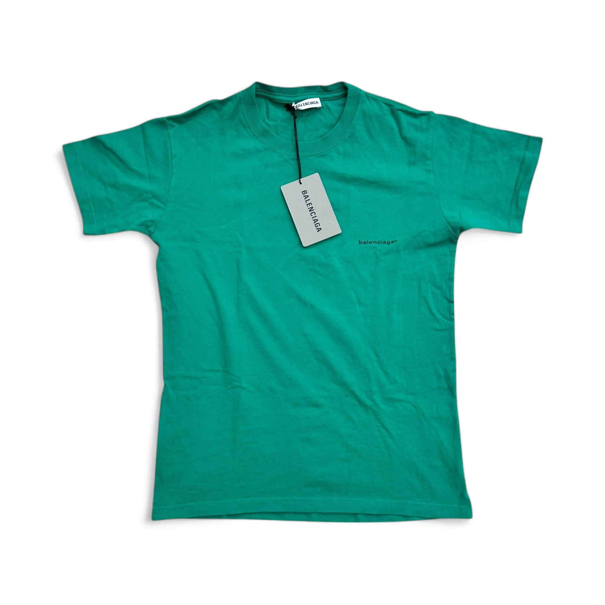 Balenciaga Balenciaga T-Shirt Copyright Small Logo Print Turquoise Size XS / US 0-2 / IT 36-38 - 1 Thumbnail