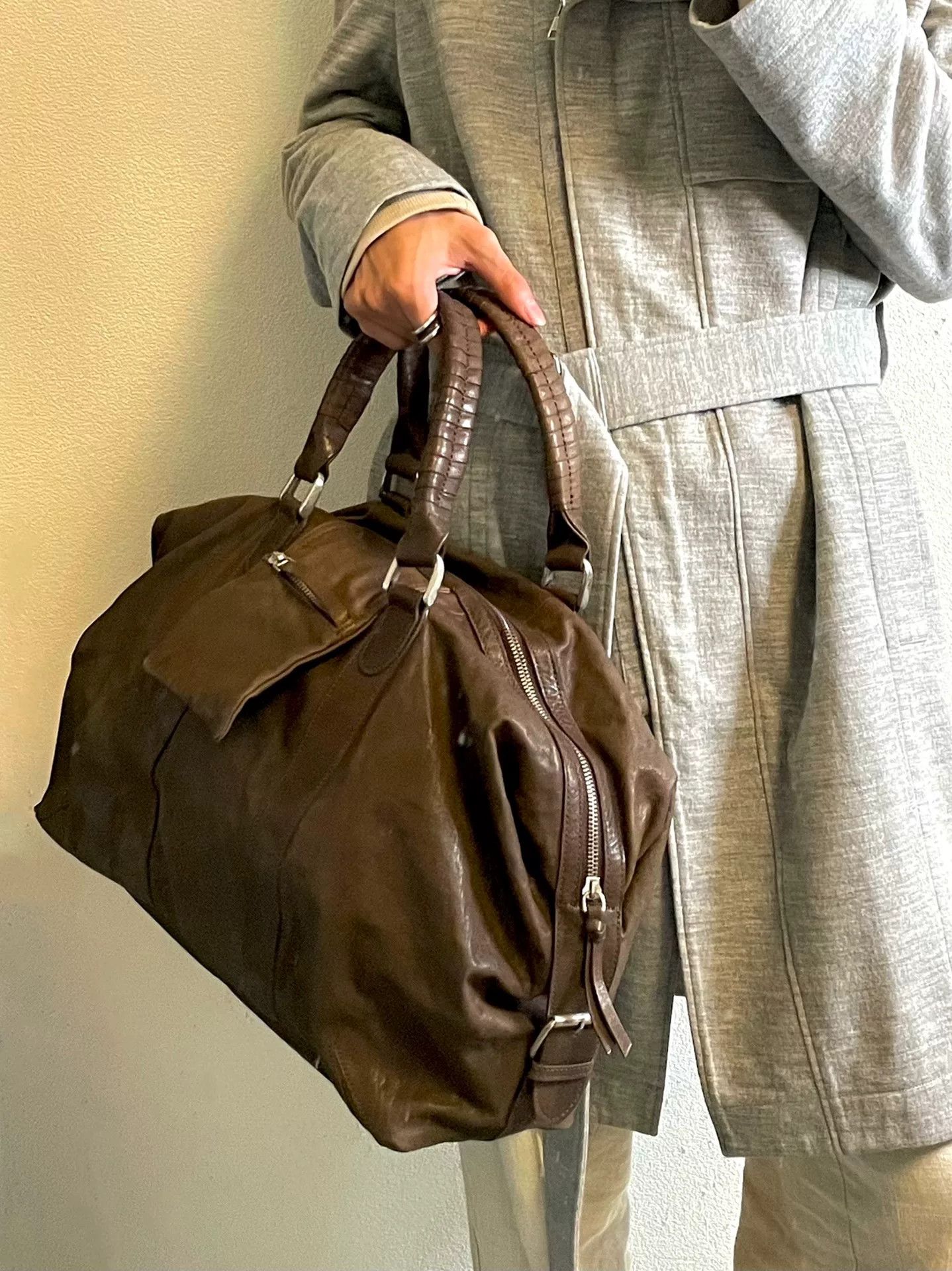 Ann Demeulemeester Ann demeulemeester Boston leather bag | Grailed