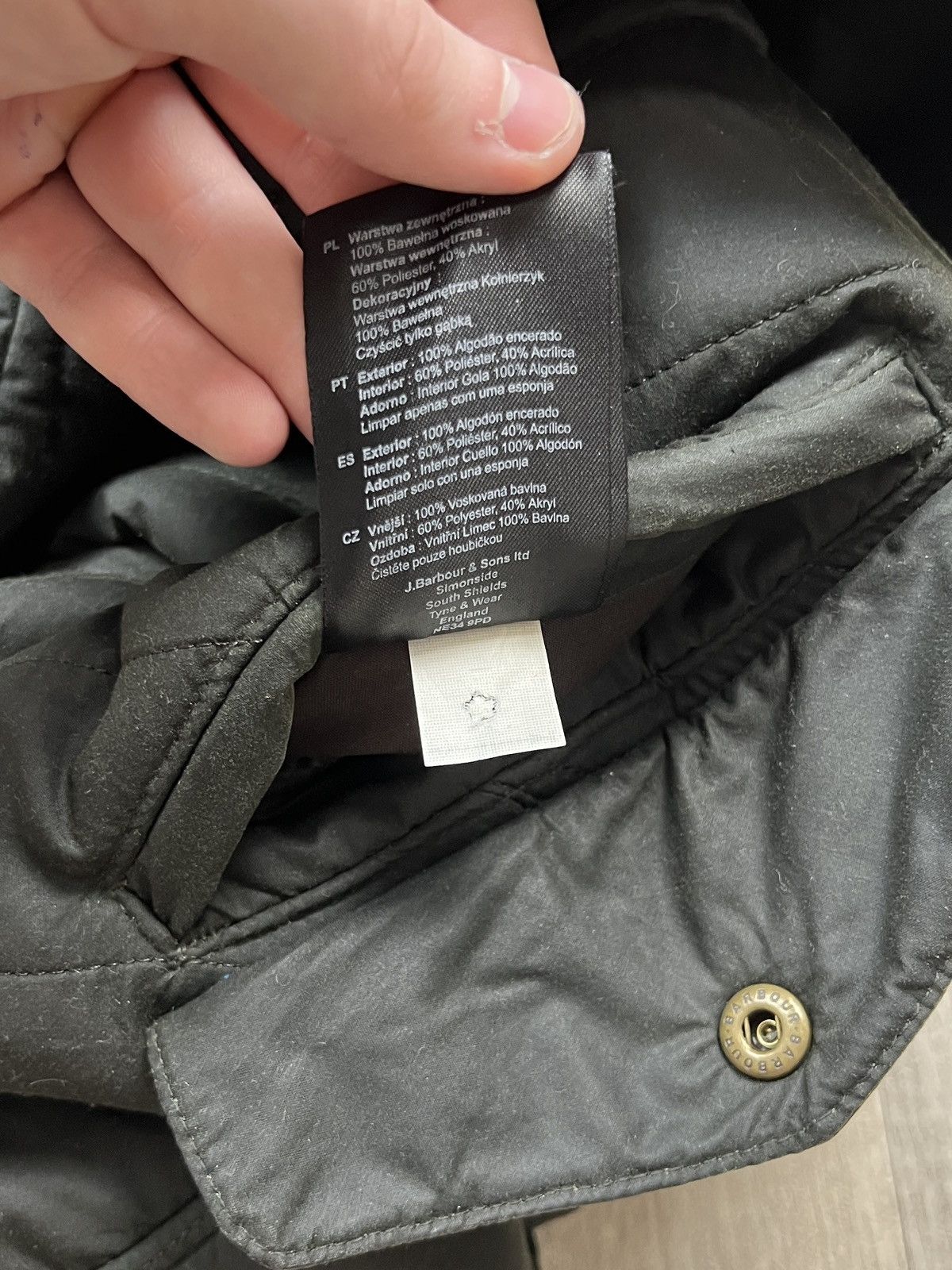 Barbour Barbour Edderton Quilted Waxed Jacket (Y0286) Size US L / EU 52-54 / 3 - 13 Thumbnail