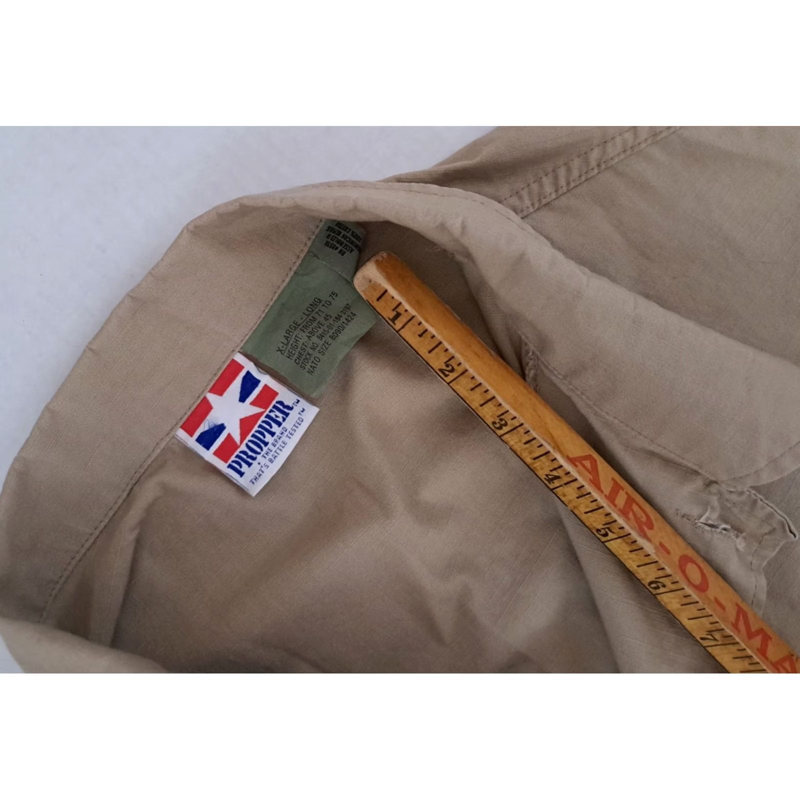 Propper PROPPER Coat Mens XL Beige Vtg Military Tactical button Light hunting Large Long Size US XL / EU 56 / 4 - 3 Thumbnail