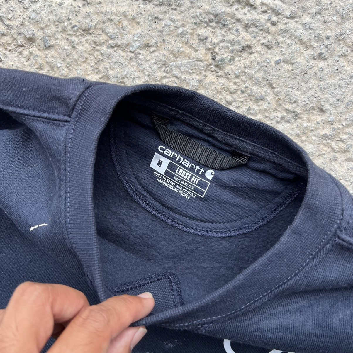 Carhartt Vintage Carhartt Sweetshirt Navy Blue Jacket Size US M / EU 48-50 / 2 - 7 Thumbnail