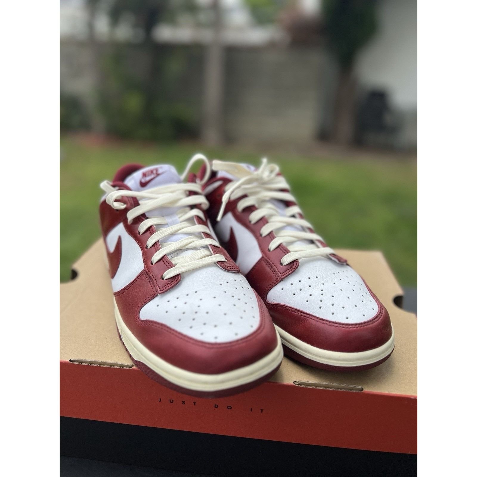 Nike Dunk Low Premium Vintage Red FJ4555 100 Women’s Sz 12.5 Size US 12.5 / EU 45-46 - 2 Thumbnail